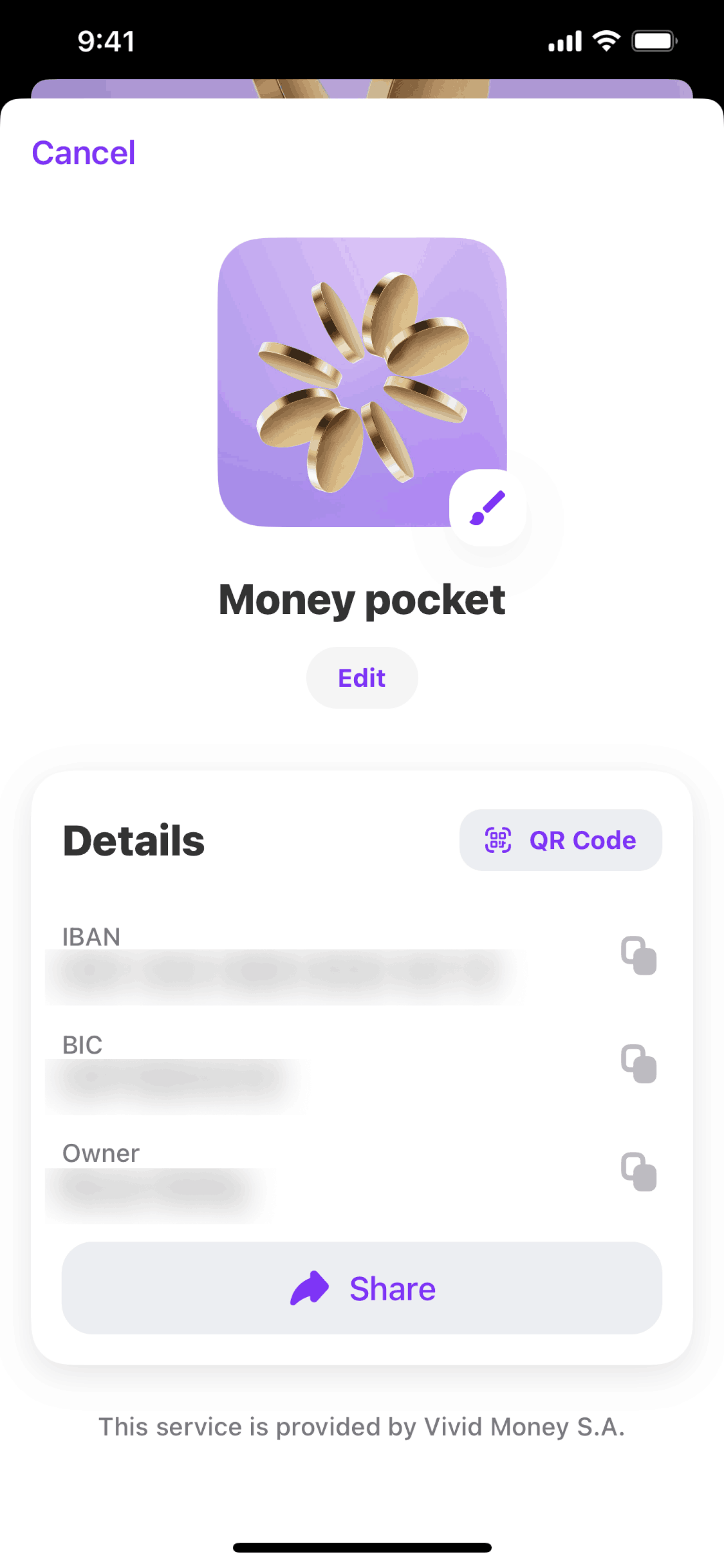 Vivid iOS Finance interface screenshot 22