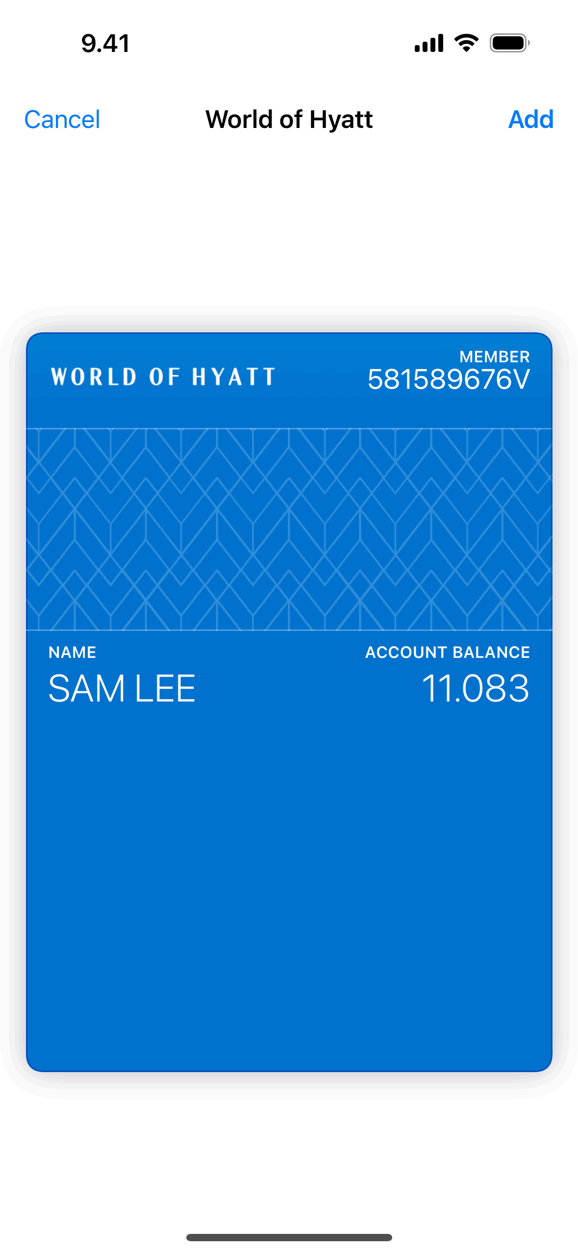 World of Hyatt iOS Travel & Transportation interface screenshot 15