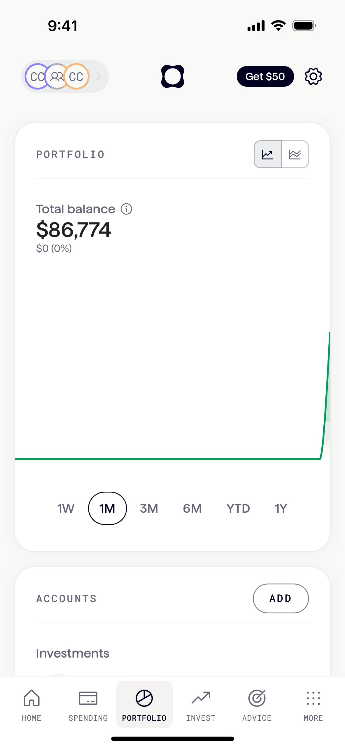 Origin iOS Finance interface screenshot 6