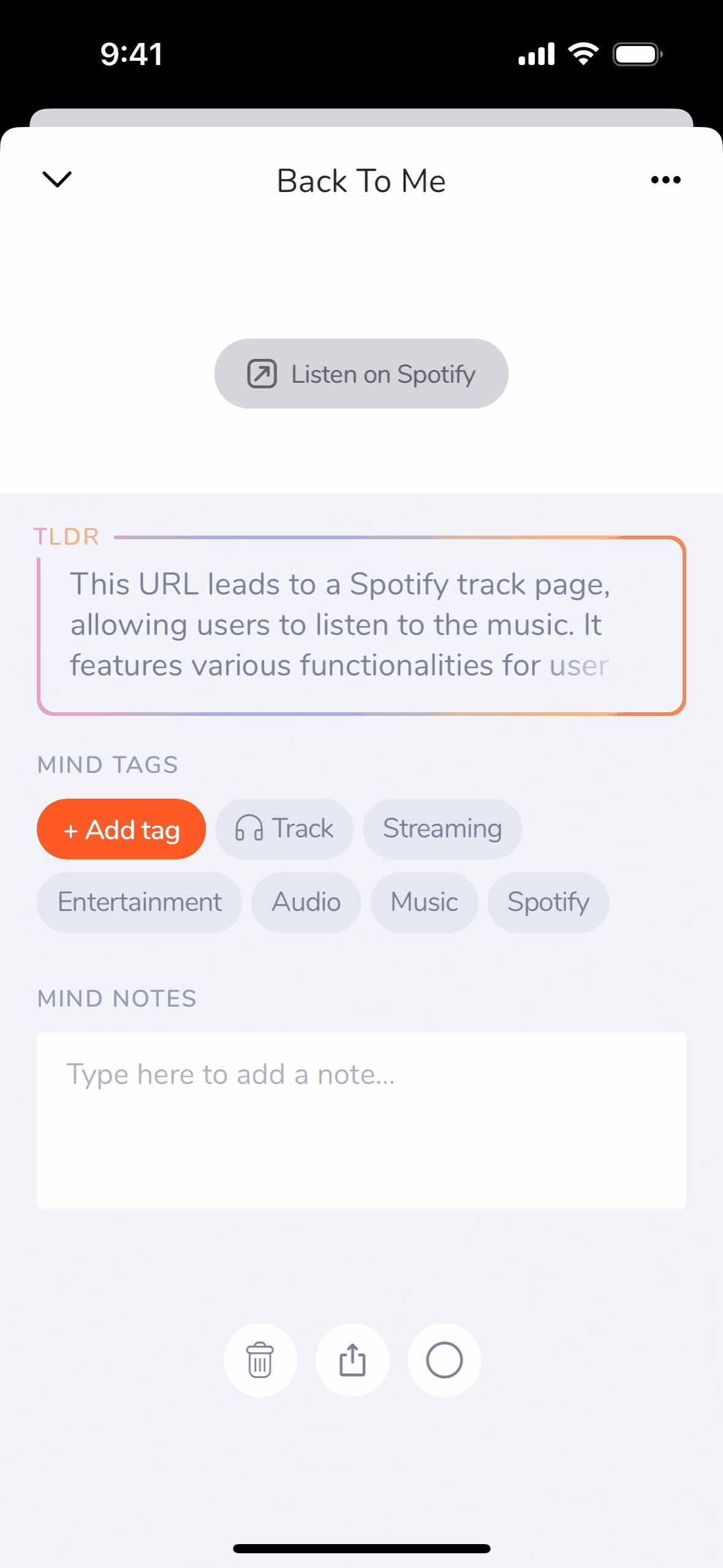 mymind iOS Productivity interface screenshot 6