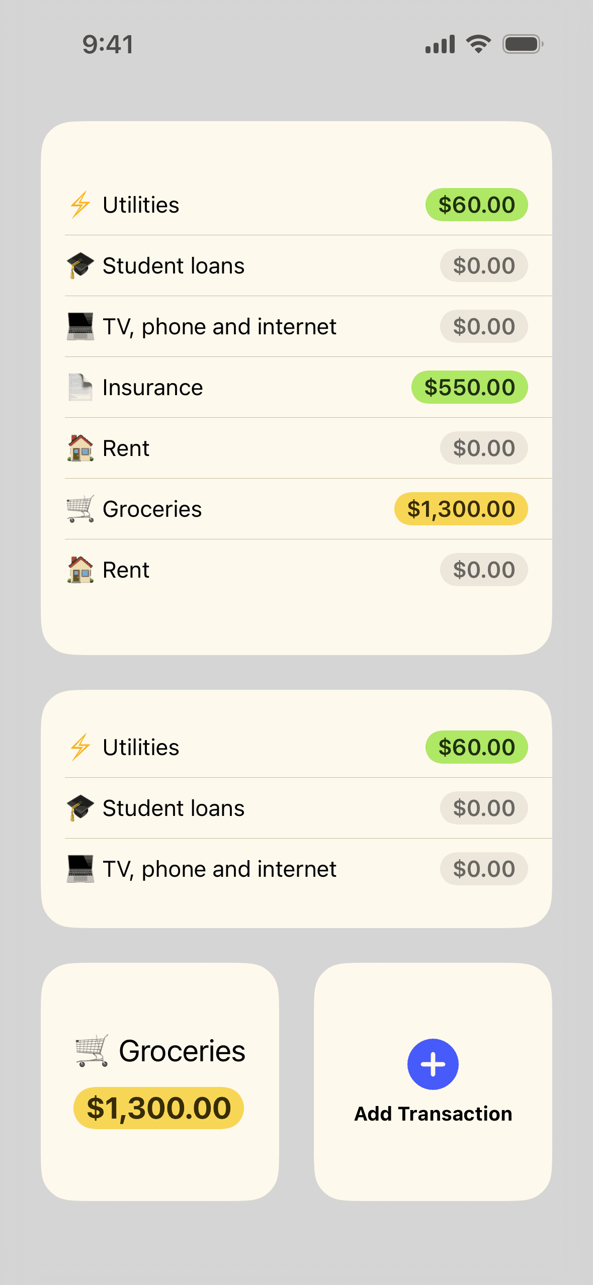 YNAB iOS Finance interface screenshot 2