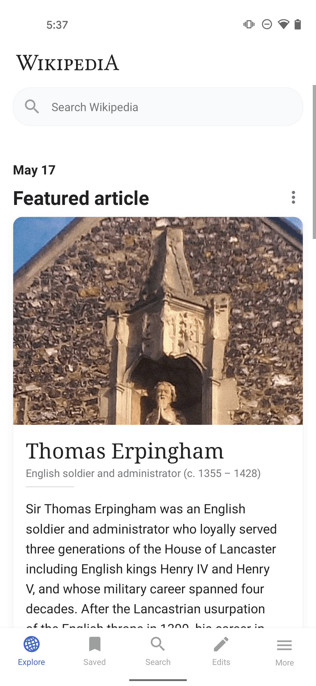 Wikipedia Android Reference interface screenshot 12