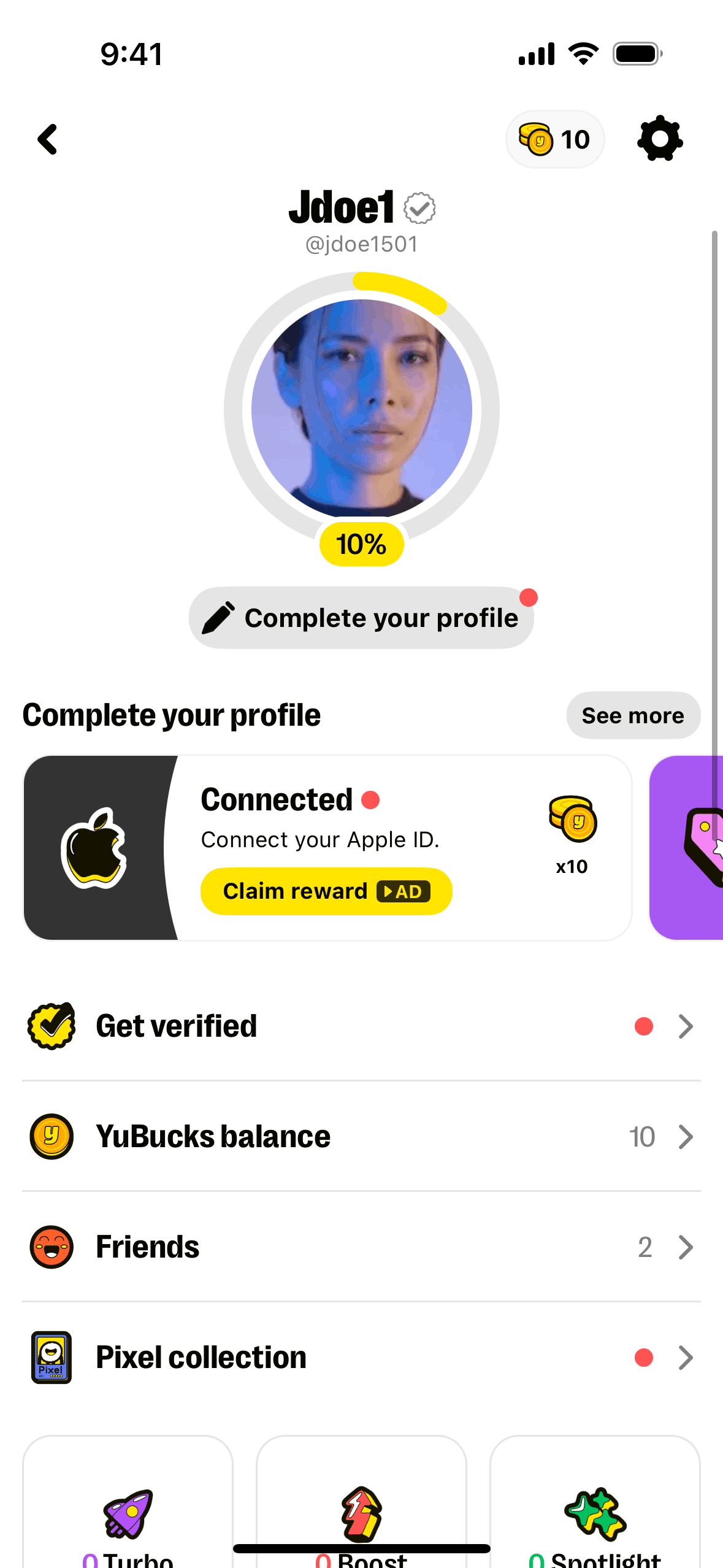 Yubo iOS Social Networking interface screenshot 9