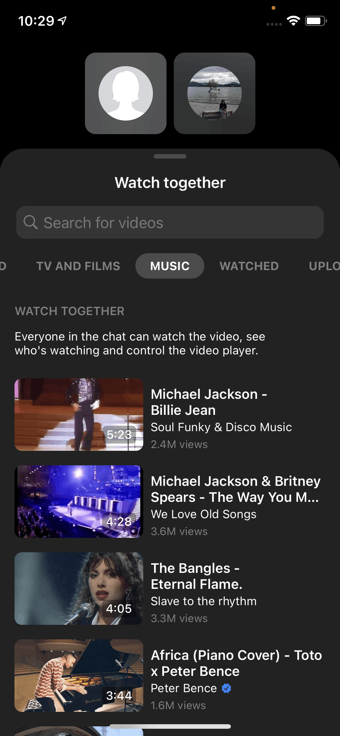 Messenger iOS Communication interface screenshot 4