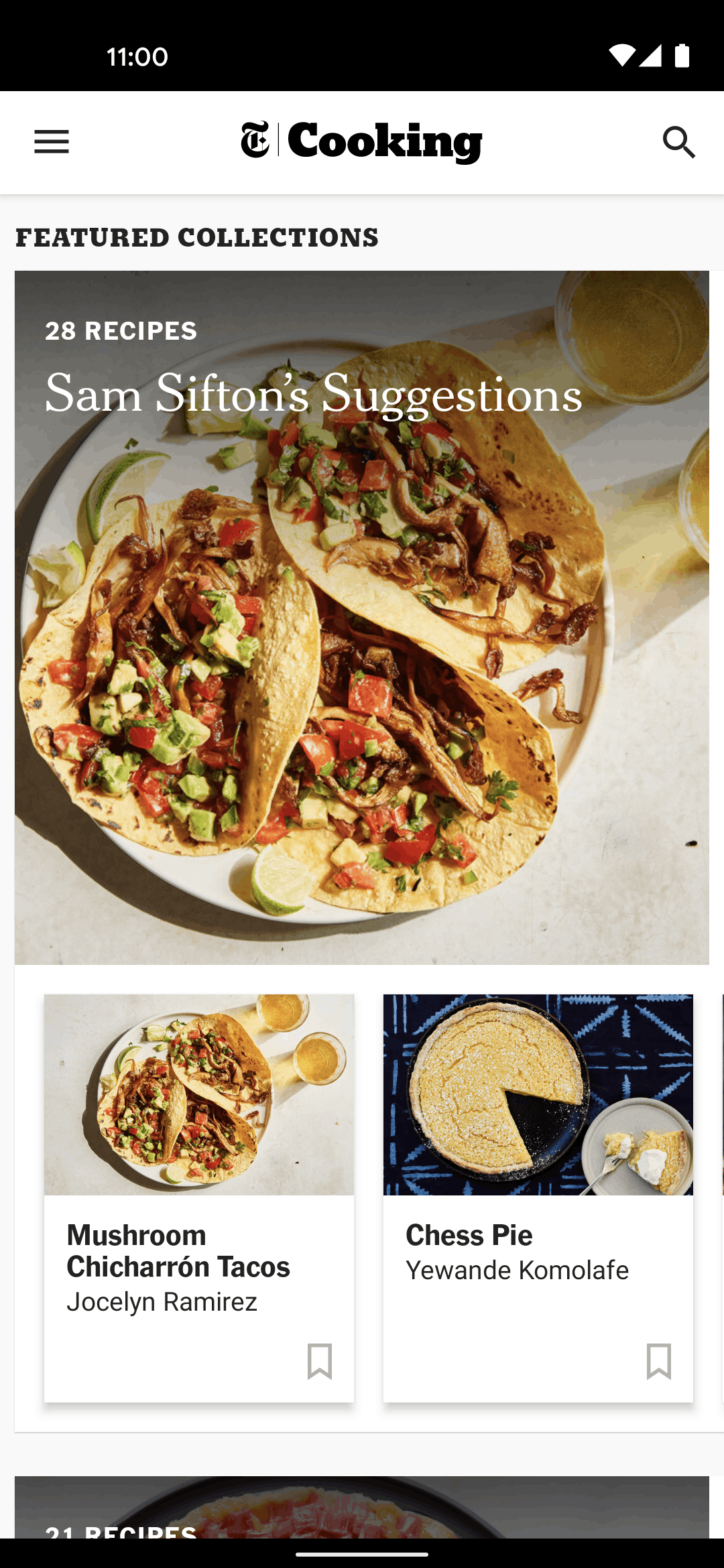 NYT Cooking Android Food & Drink interface screenshot 2