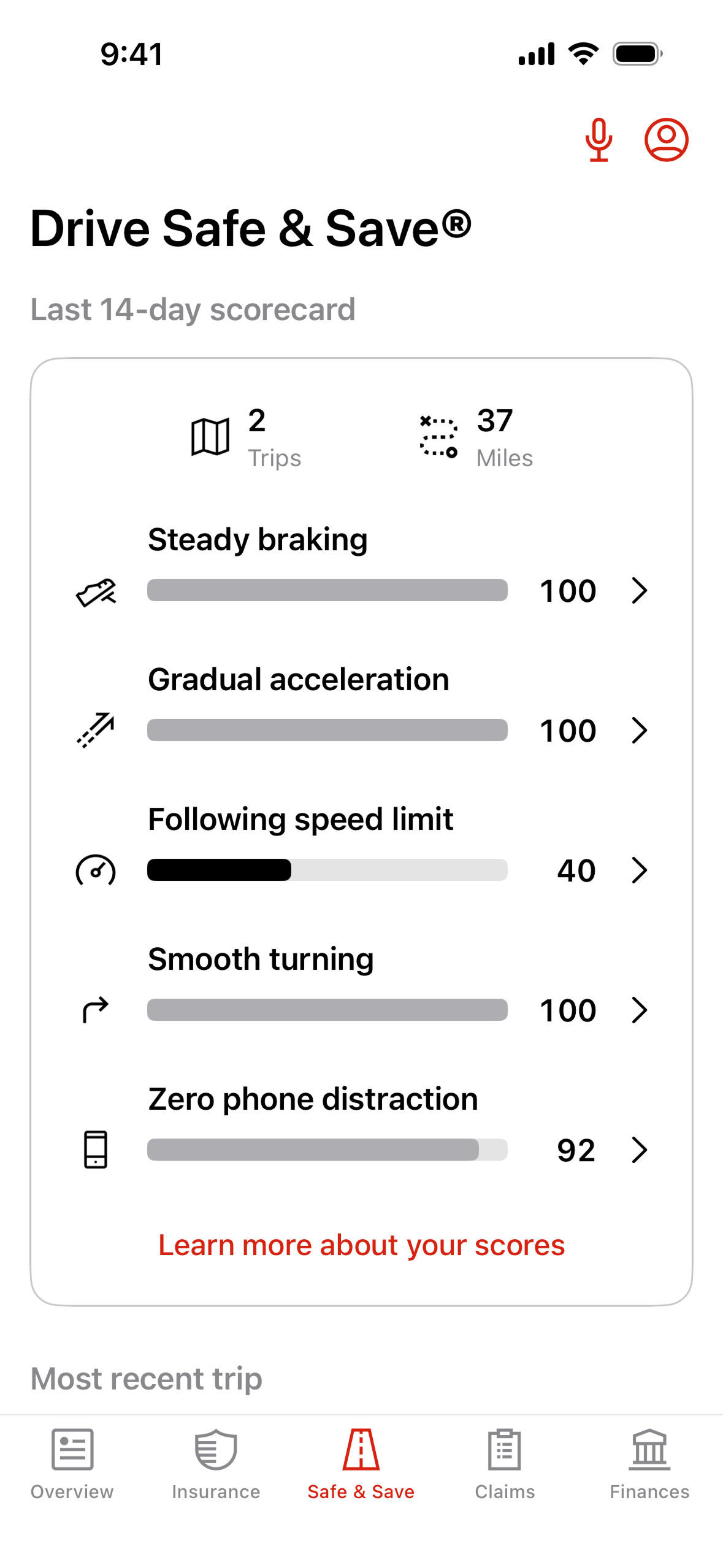 State Farm iOS Finance interface screenshot 3