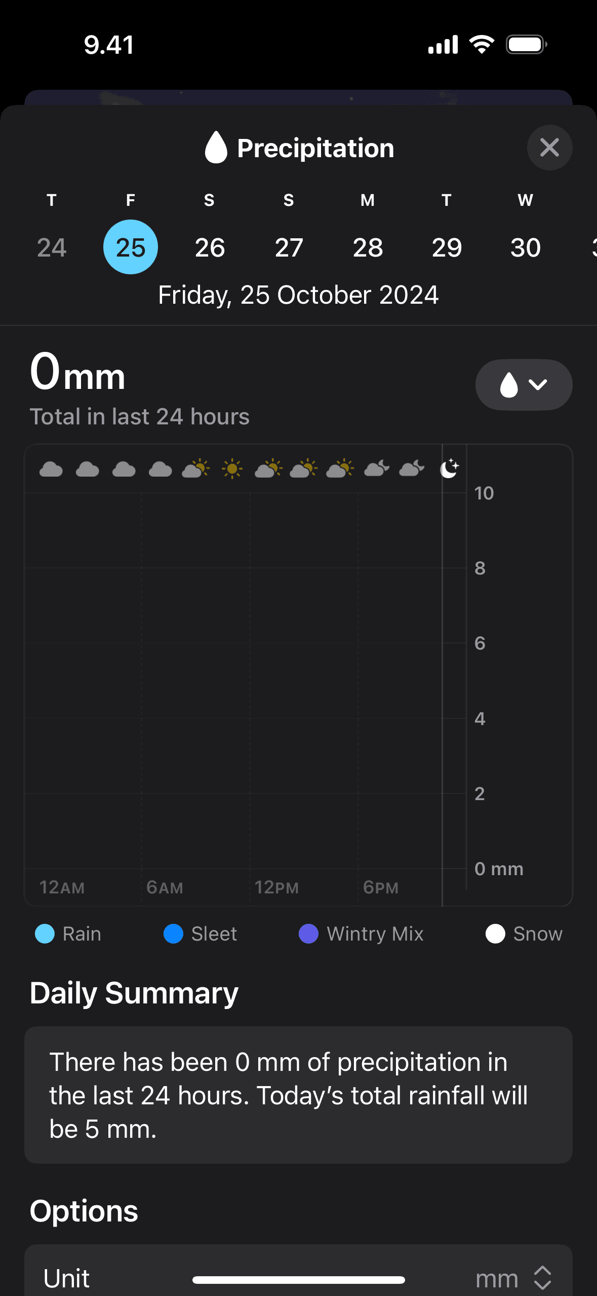 Weather iOS Lifestyle interface screenshot 9