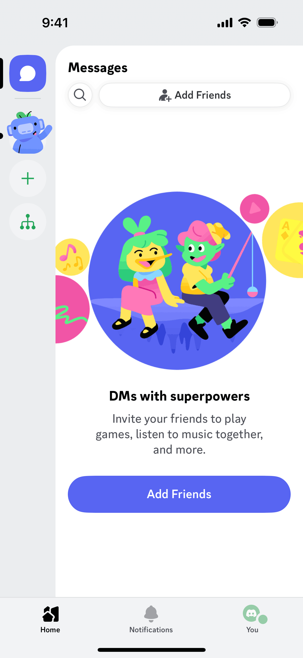 Home on Discord (ios) screen 1