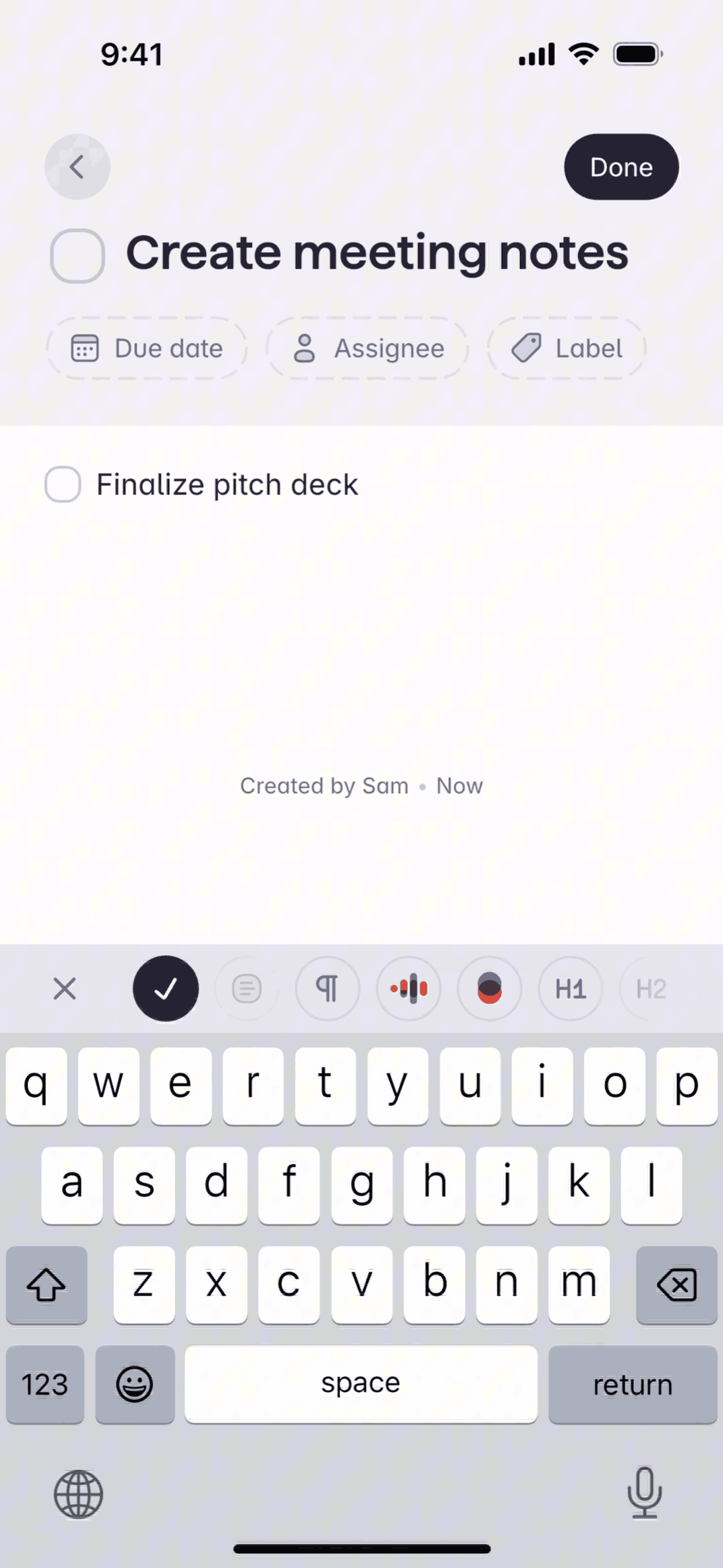 Superlist iOS Productivity interface screenshot 3