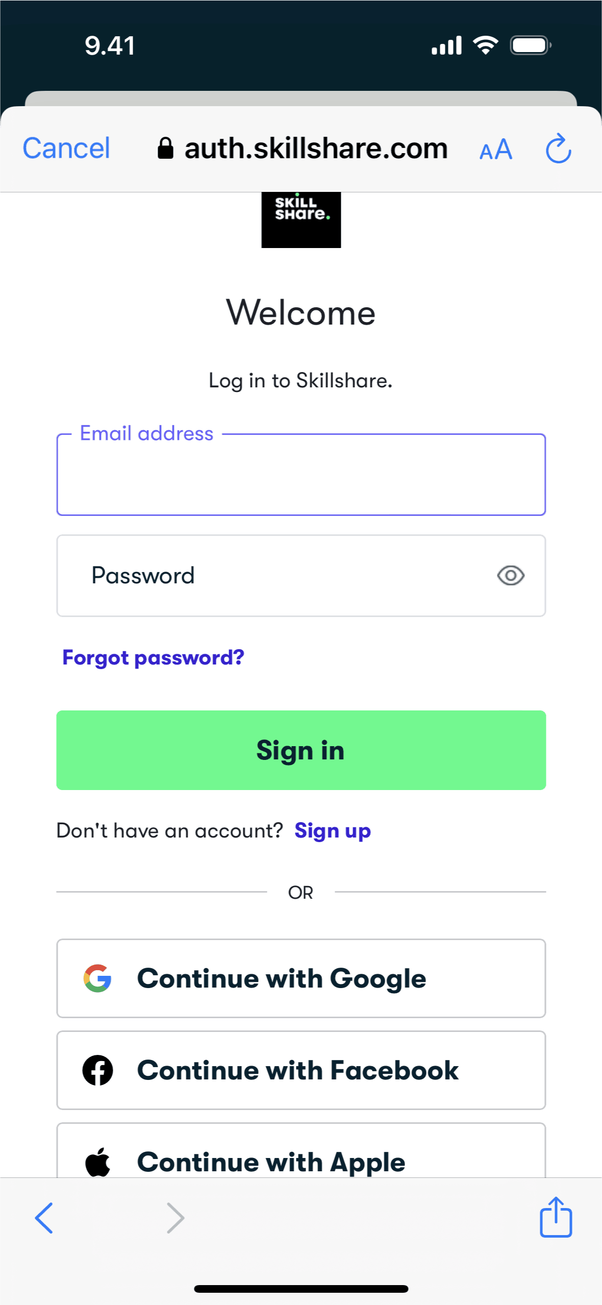 Skillshare iOS Education interface screenshot 10