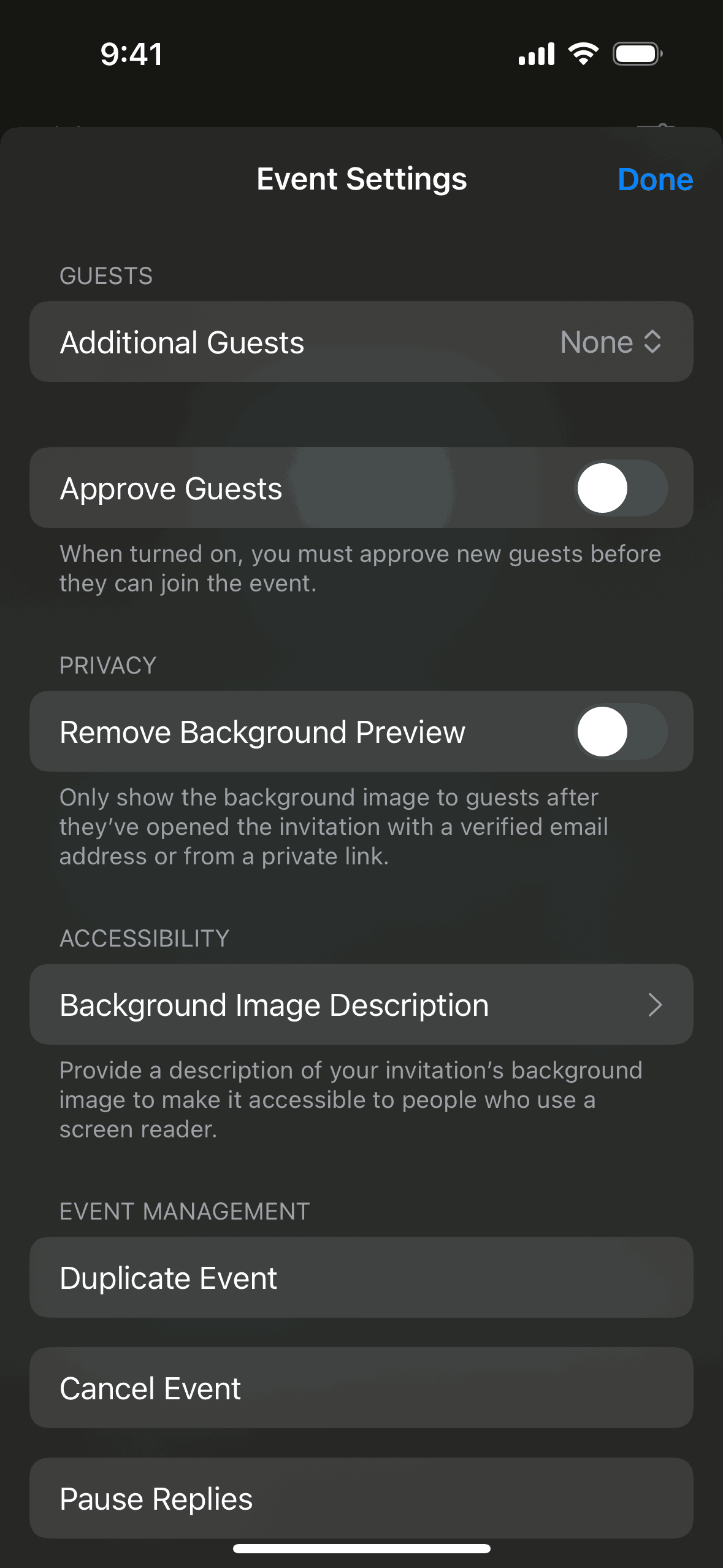 Apple Invites iOS Lifestyle interface screenshot 13