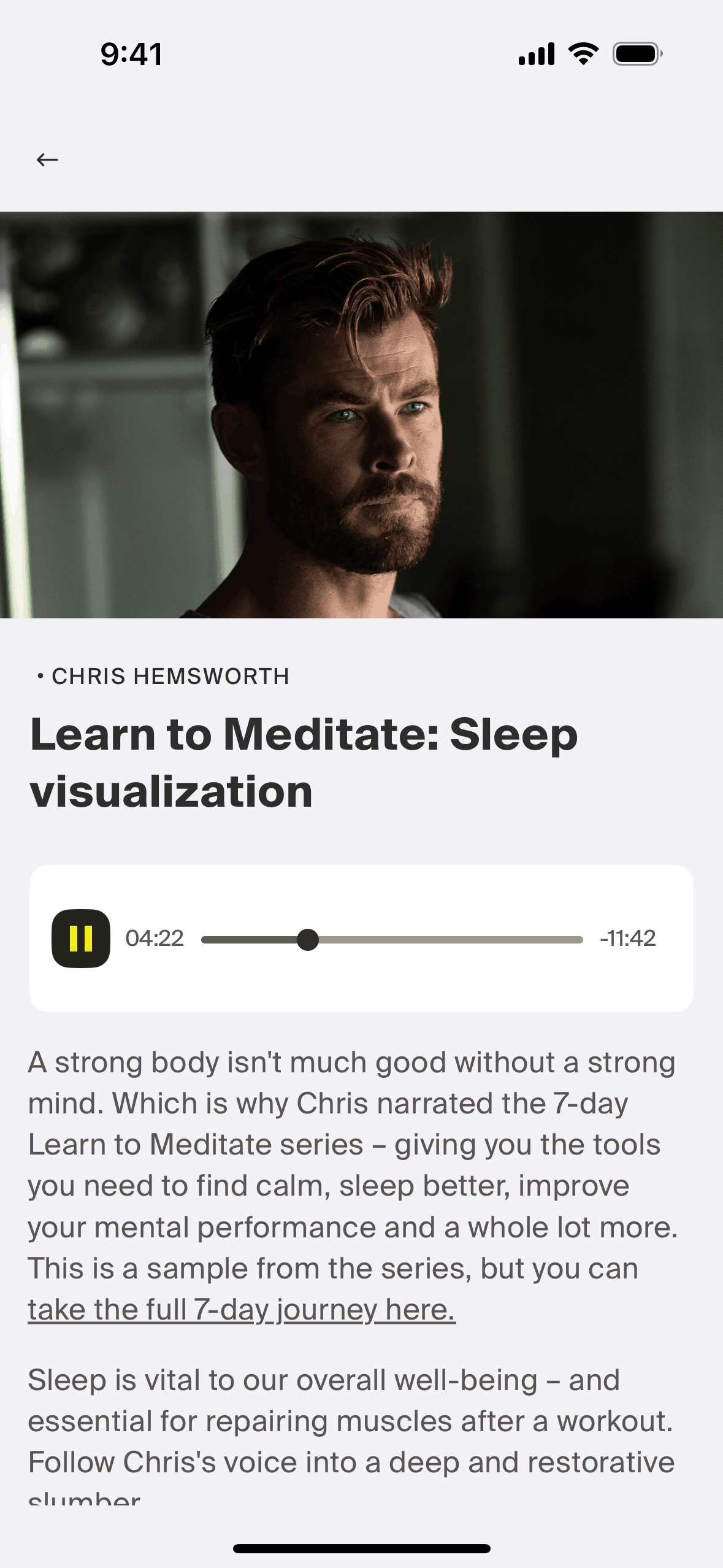Centr iOS Health & Fitness interface screenshot 5