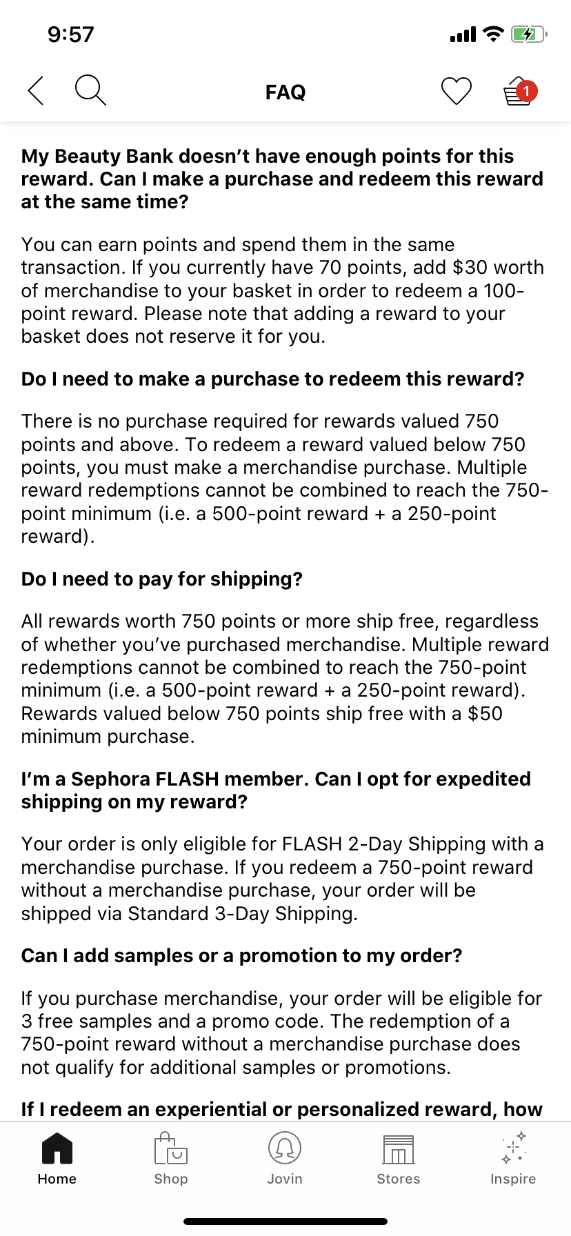 Sephora iOS Shopping interface screenshot 22