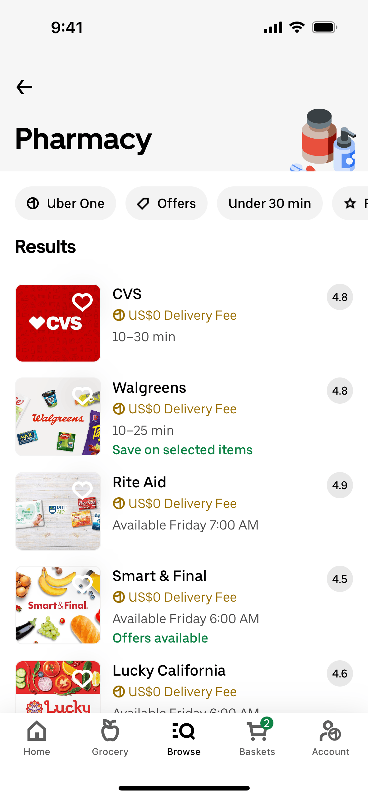 Uber Eats iOS Food & Drink interface screenshot 3