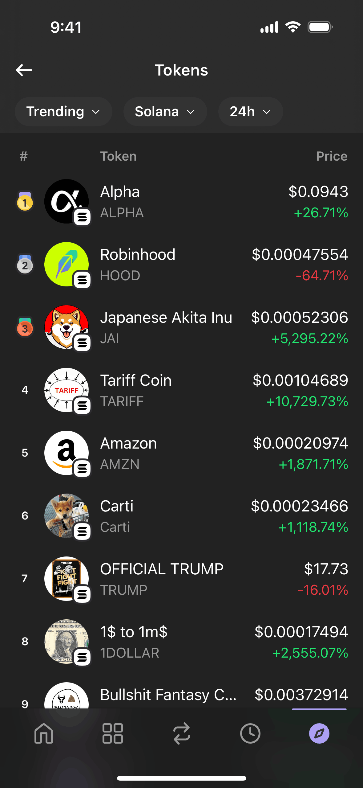 Phantom iOS Crypto & Web3 interface screenshot 1