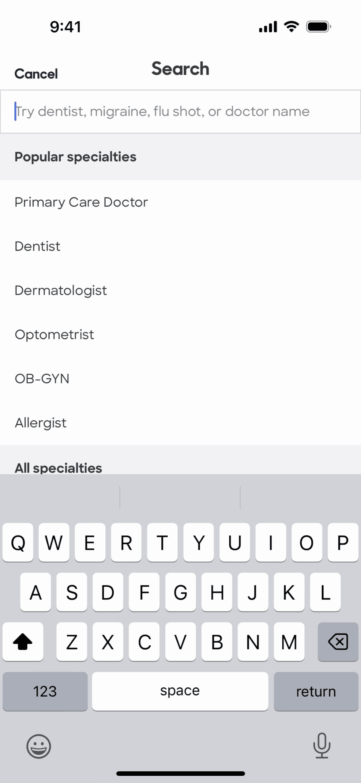 Zocdoc iOS Medical interface screenshot 24