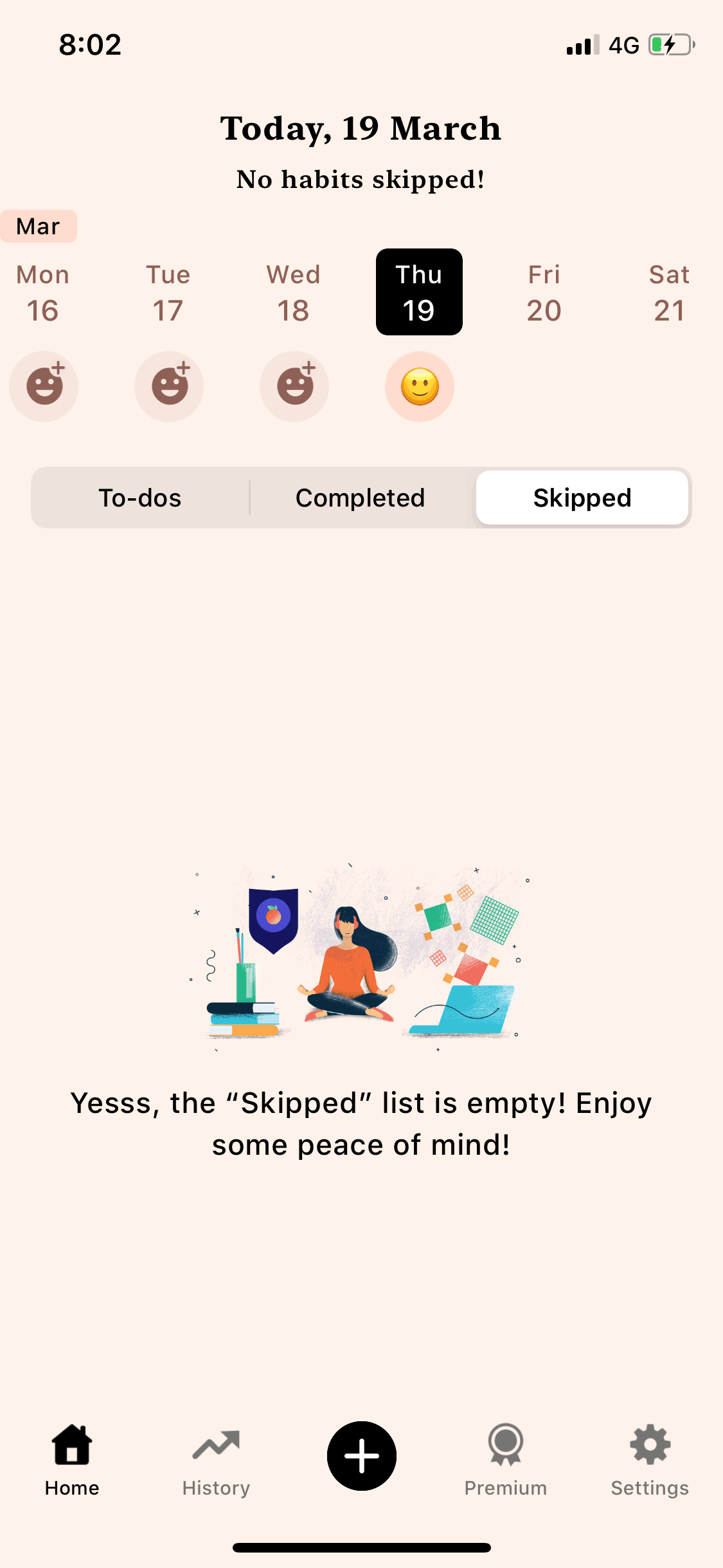 Tangerine iOS Health & Fitness interface screenshot 18