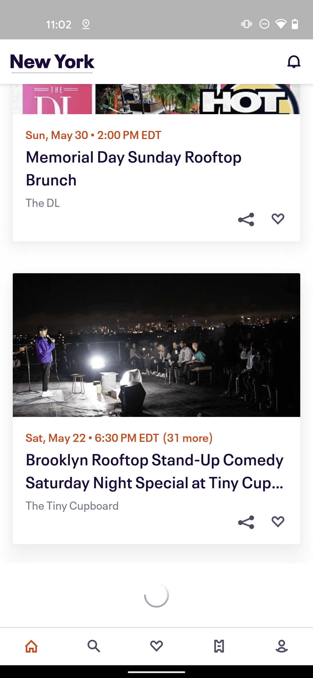 Eventbrite Android Entertainment interface screenshot 21