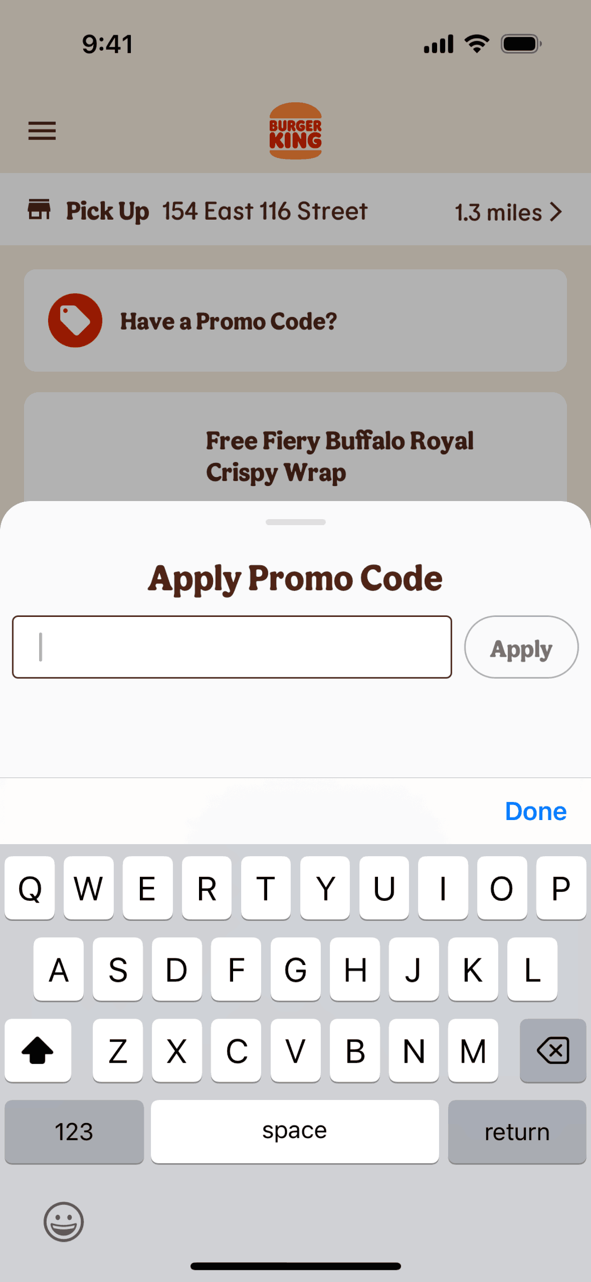 Burger King iOS Food & Drink interface screenshot 15