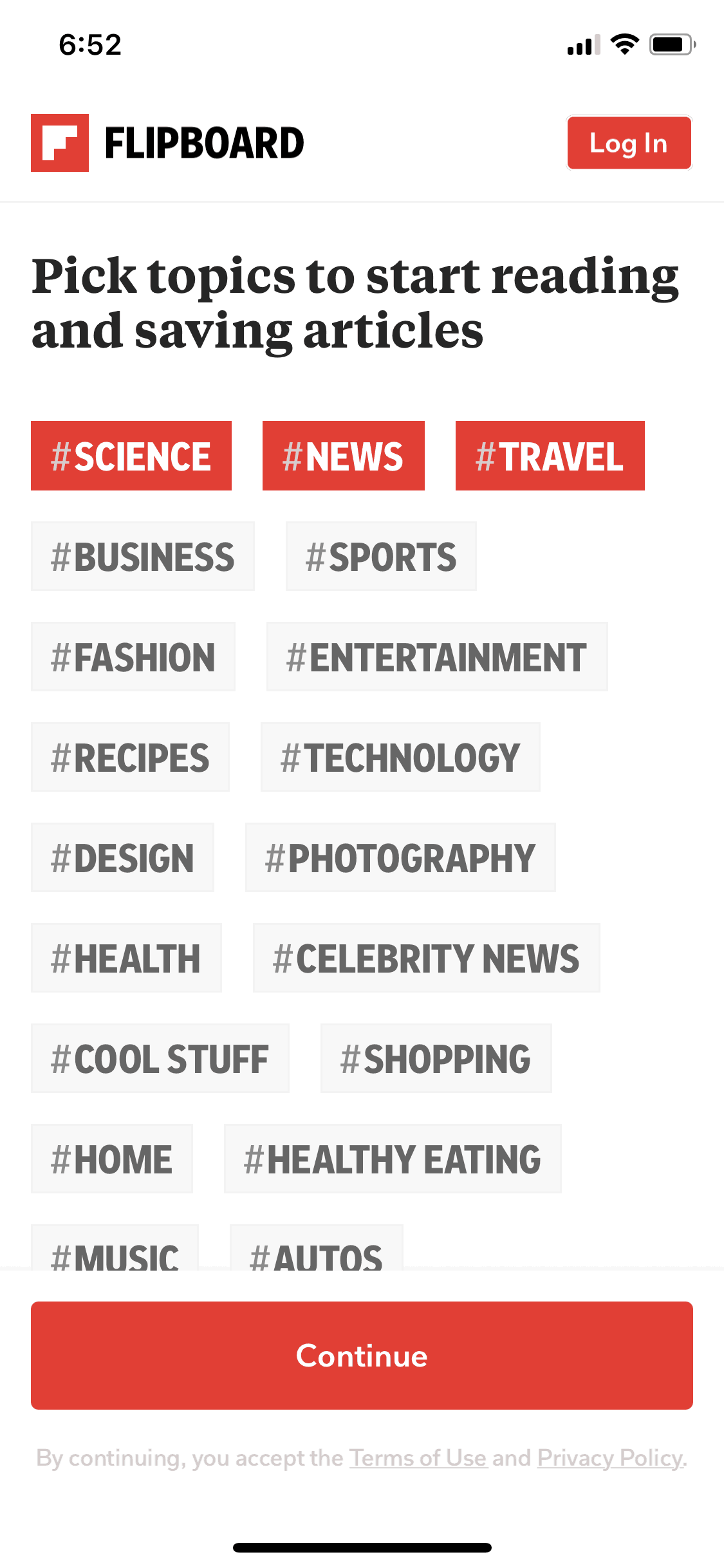 Flipboard iOS News interface screenshot 3