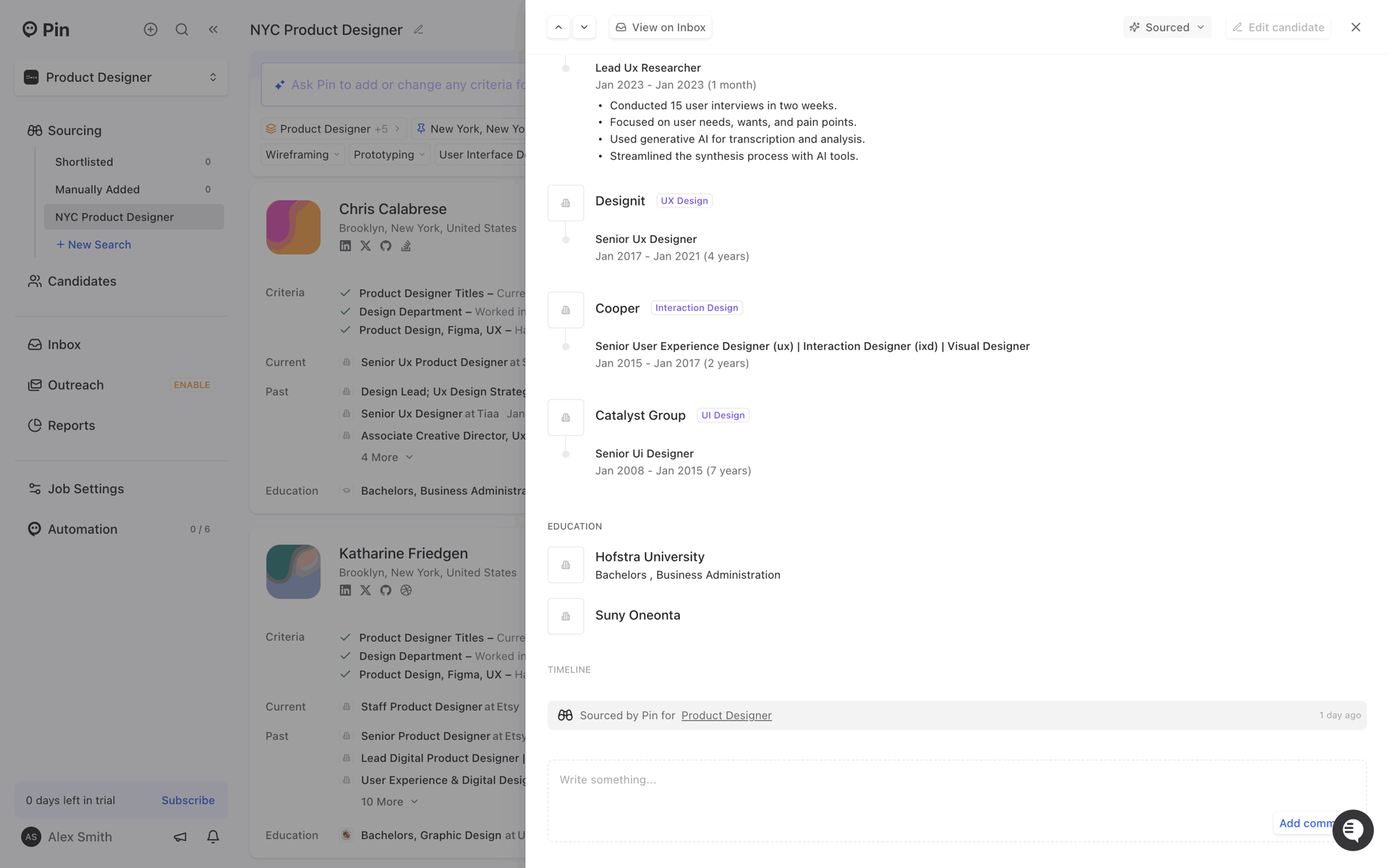 Pin Web AI interface screenshot 1