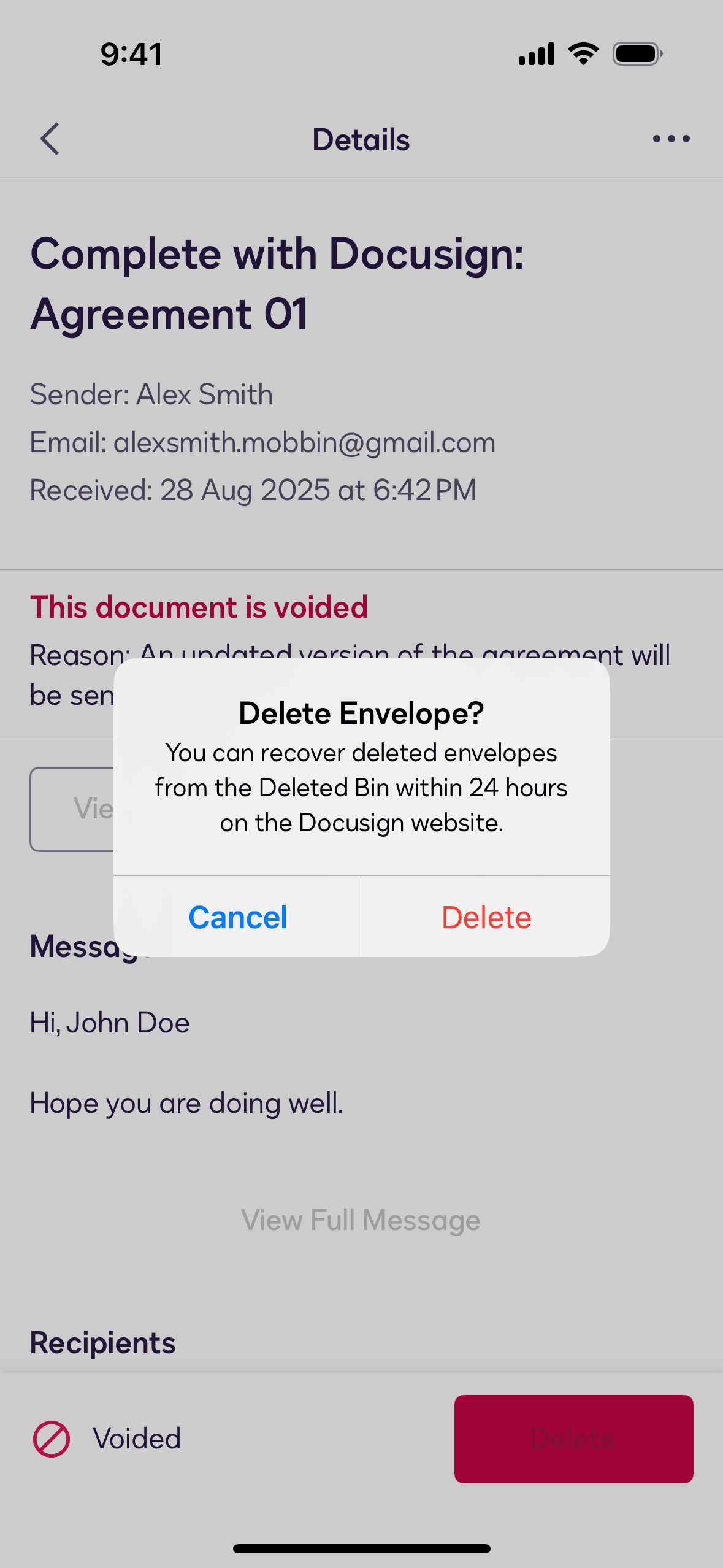 Docusign iOS Productivity interface screenshot 22