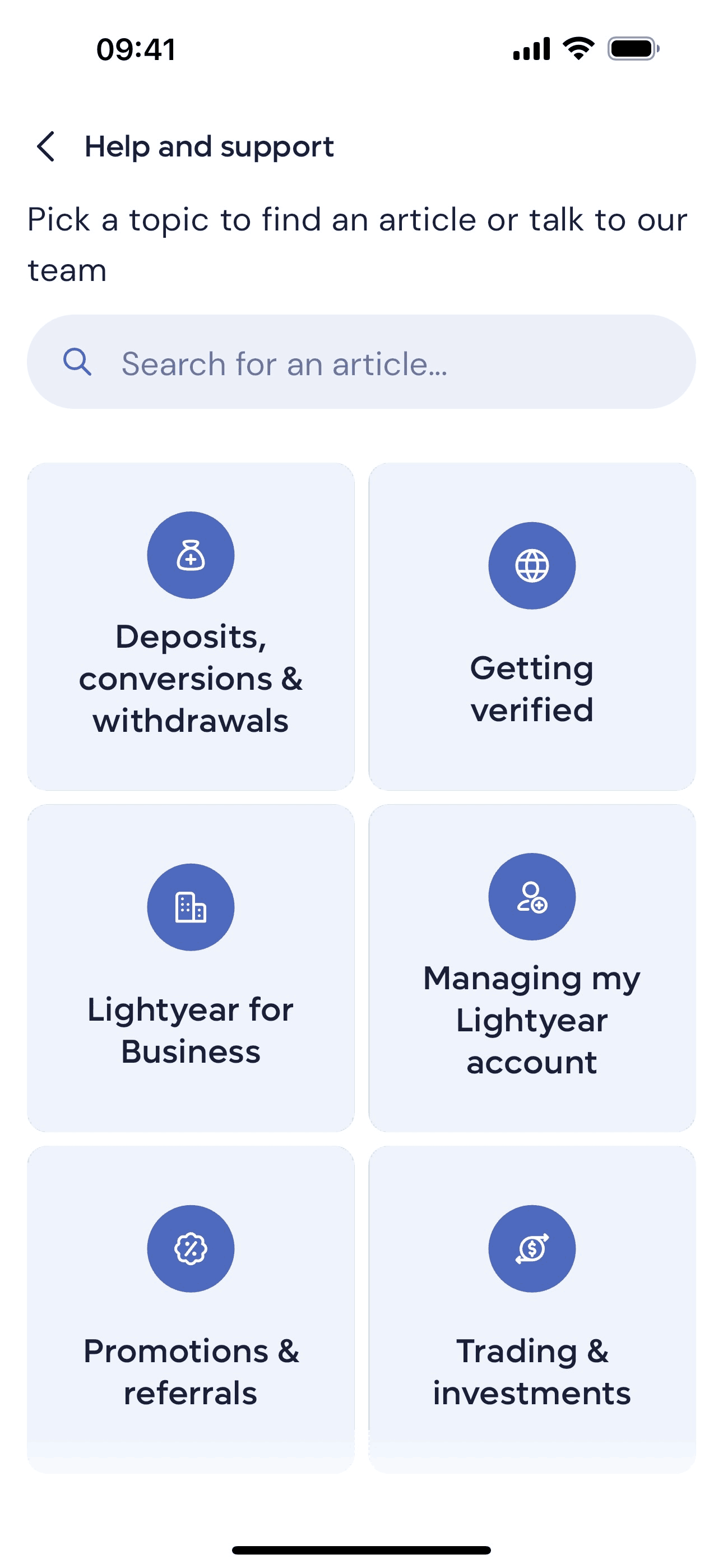 Lightyear iOS Finance interface screenshot 12