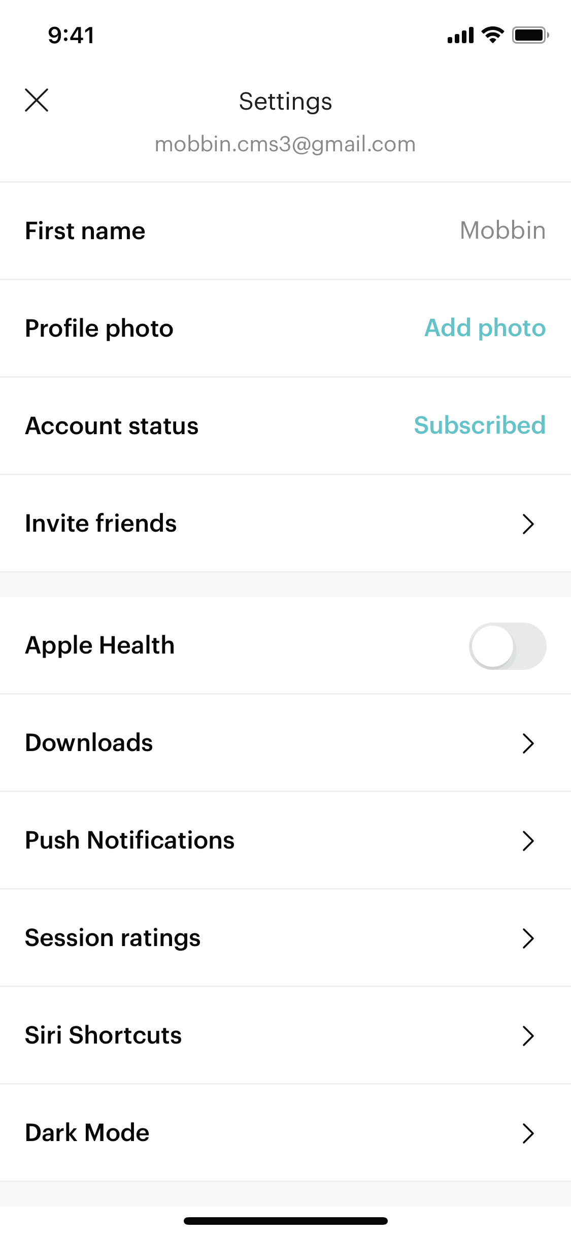 Balance iOS Health & Fitness interface screenshot 8