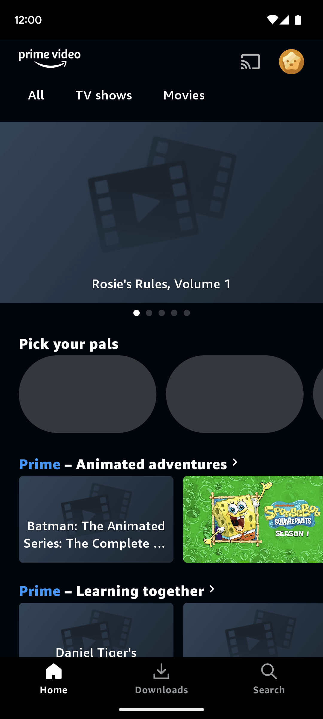 Prime Video Android Entertainment interface screenshot 10