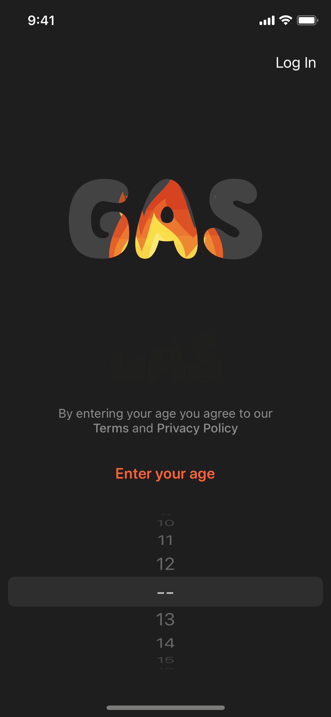 Gas iOS Social Networking interface screenshot 2