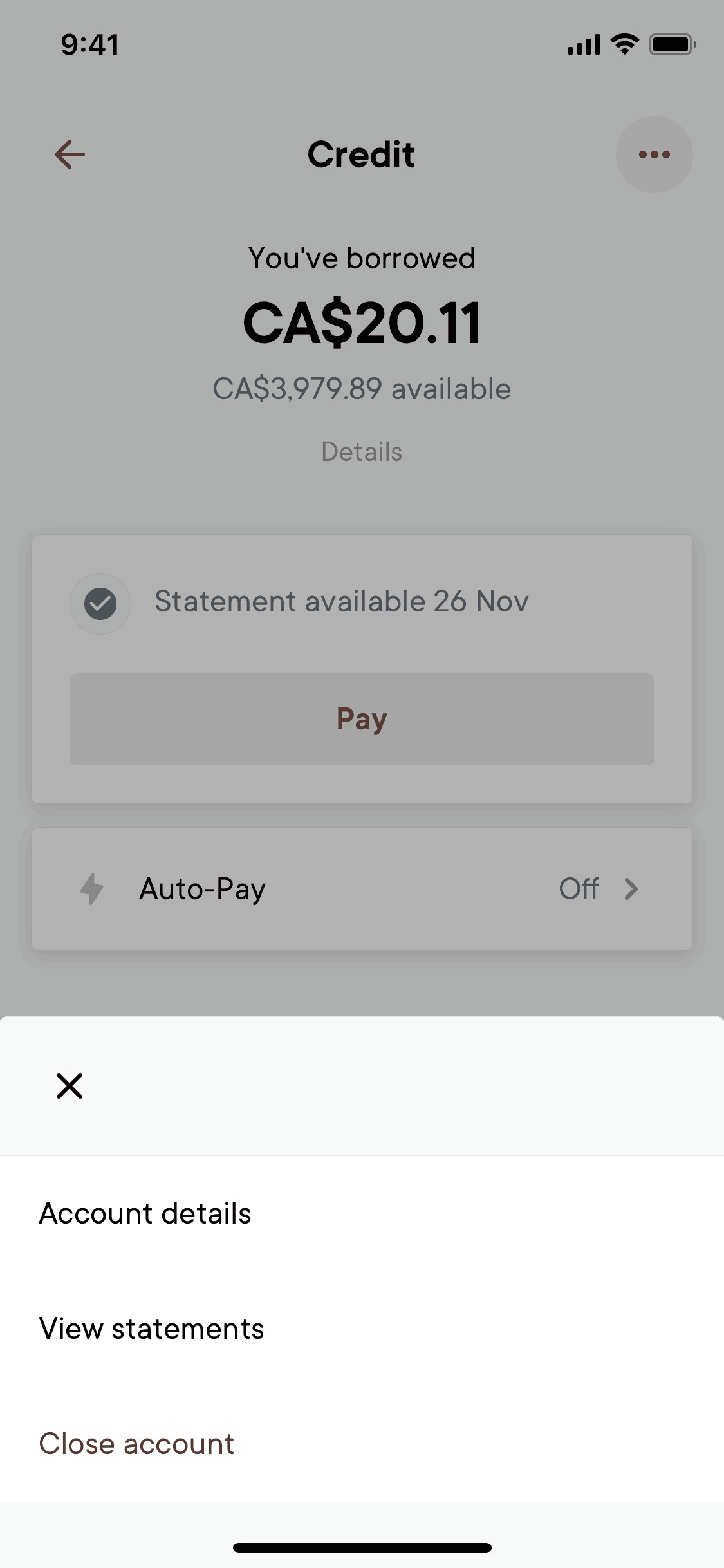 Neo Financial iOS Finance interface screenshot 16