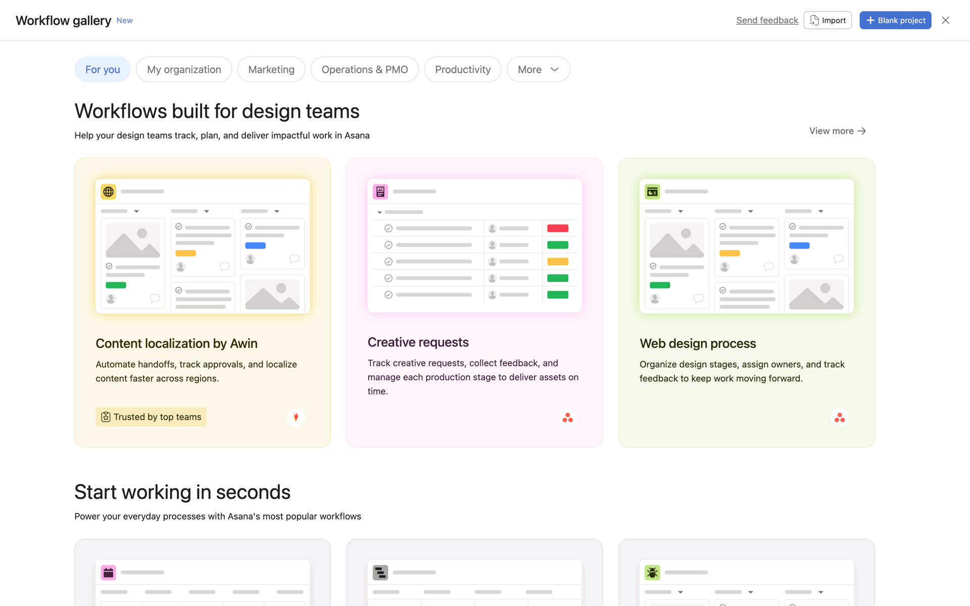 Asana Web Business interface screenshot 22