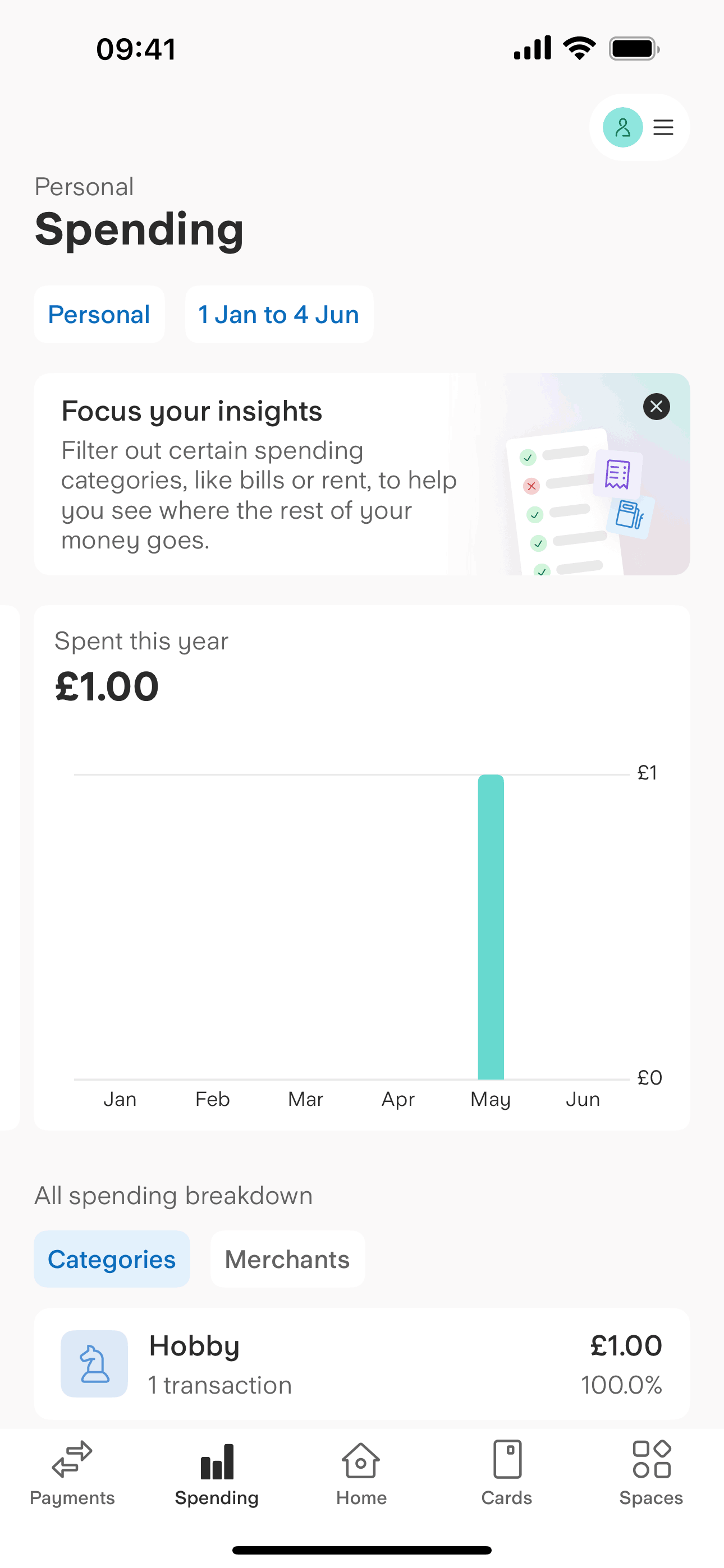 Starling Bank iOS Finance interface screenshot 3