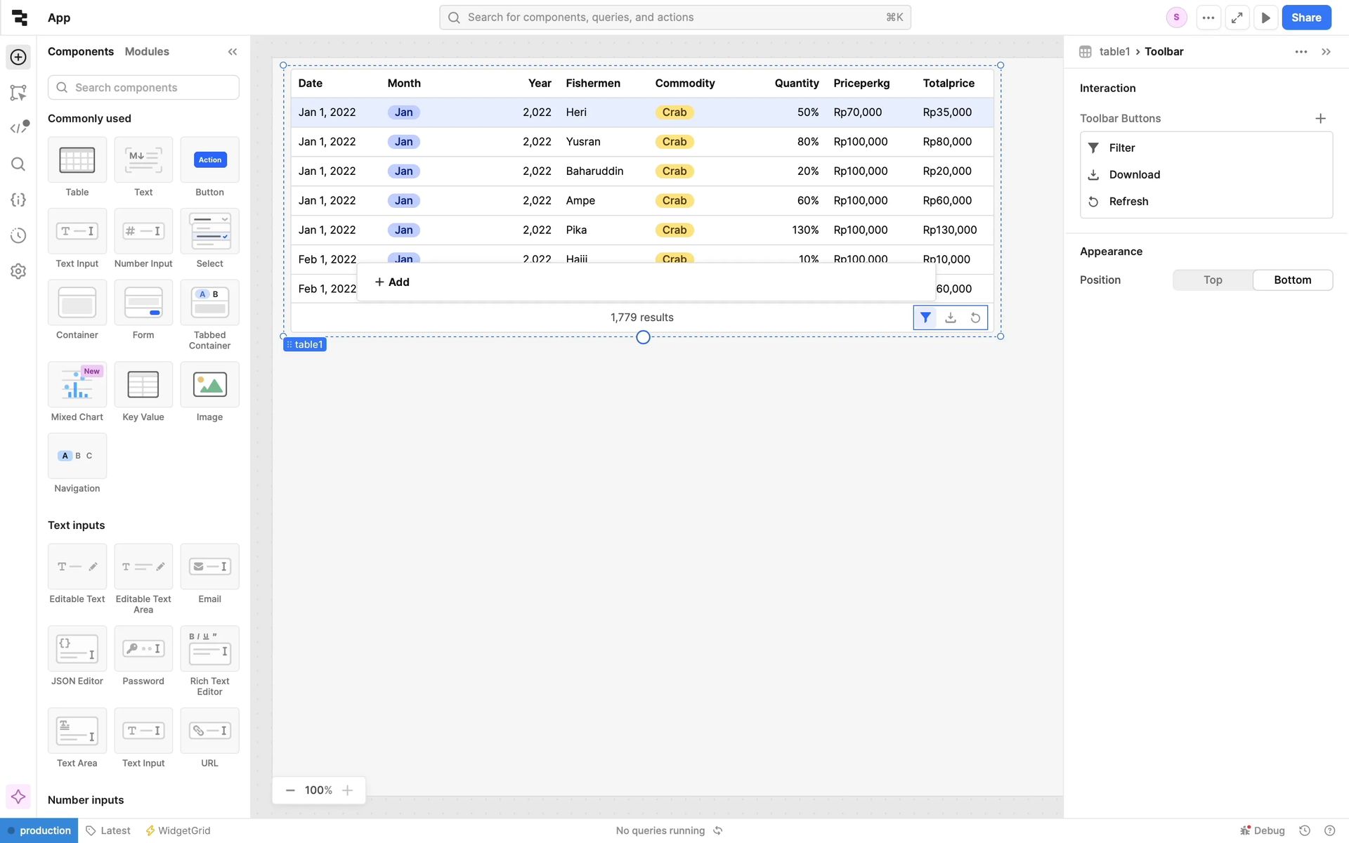 Retool Web Developer Tools interface screenshot 10