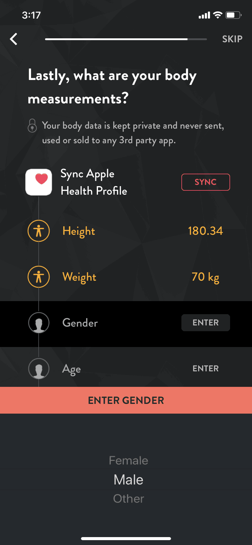 Fitbod iOS Health & Fitness interface screenshot 18