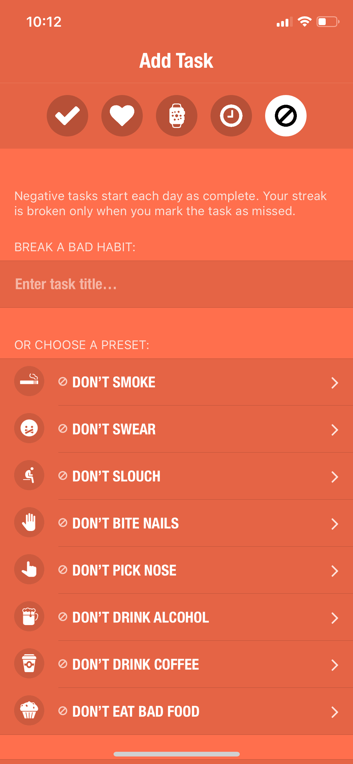 Streaks iOS Productivity interface screenshot 11