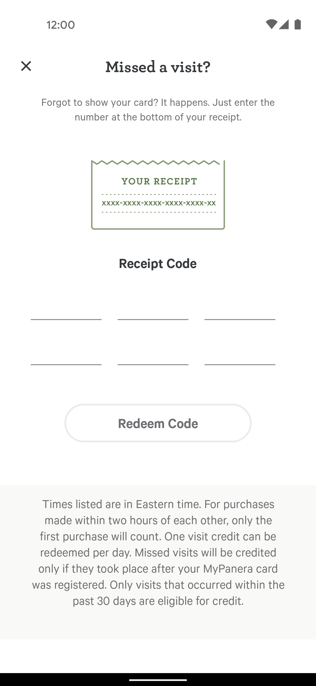 Panera Bread Android Food & Drink interface screenshot 11