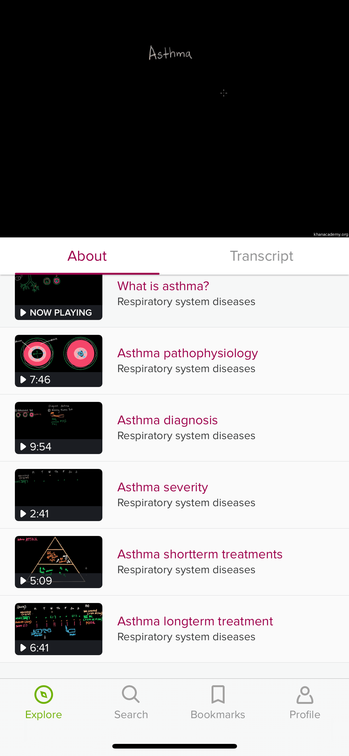 Khan Academy iOS Education interface screenshot 5