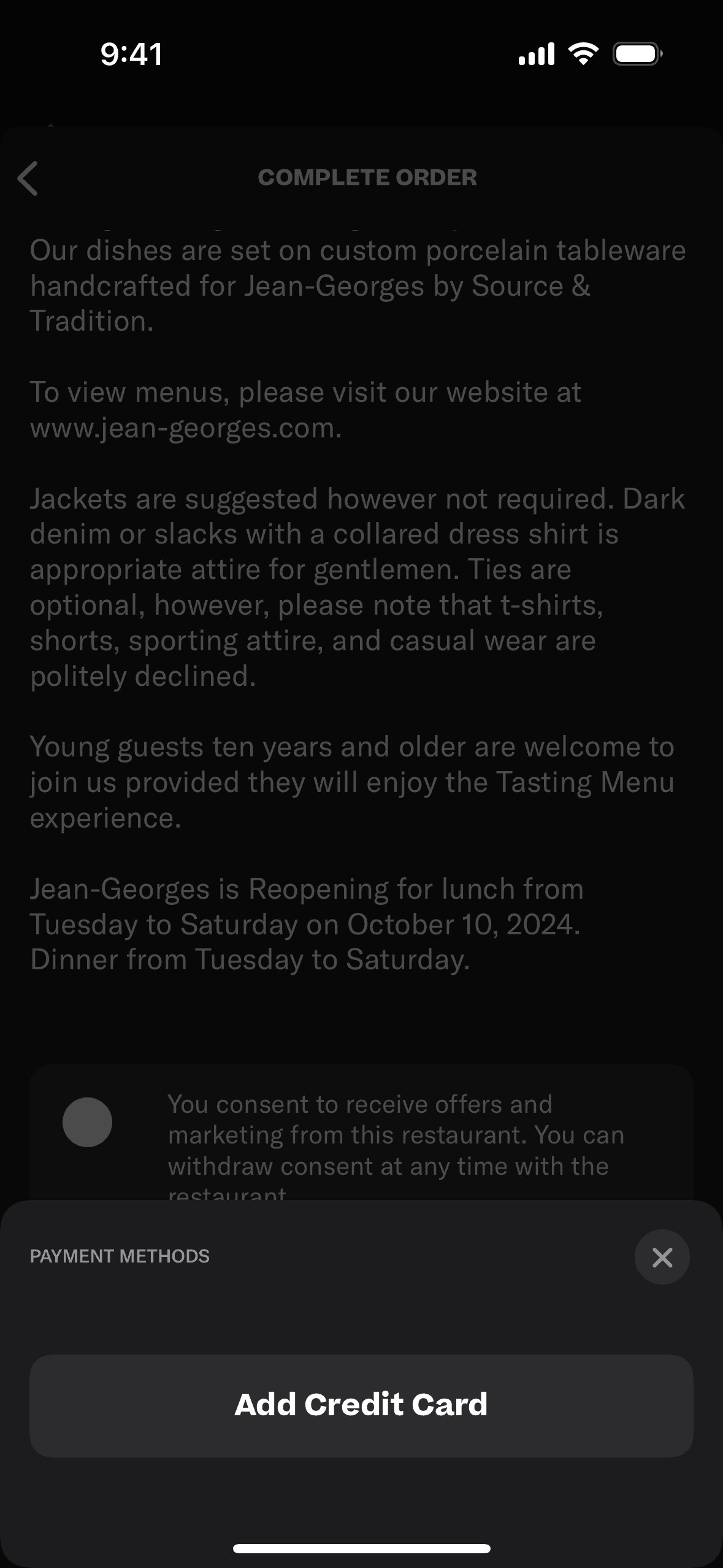 Resy iOS Food & Drink interface screenshot 6