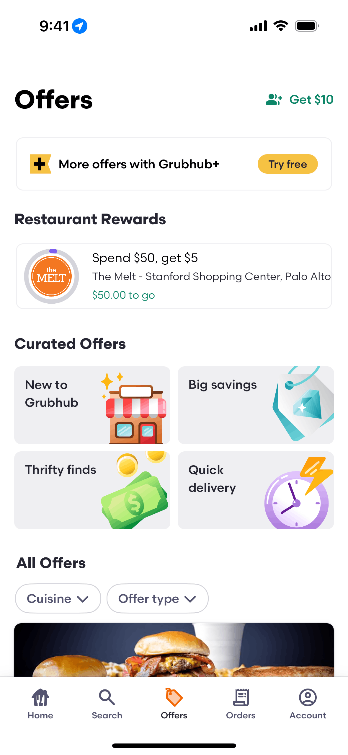 Grubhub iOS Food & Drink interface screenshot 21