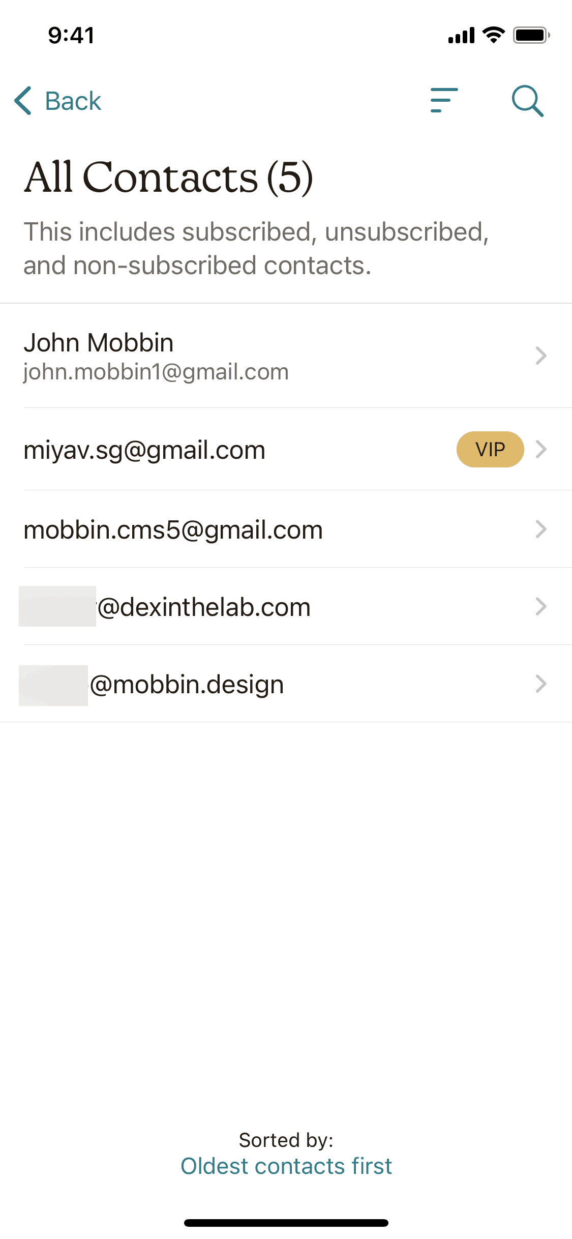 Mailchimp iOS Business interface screenshot 13