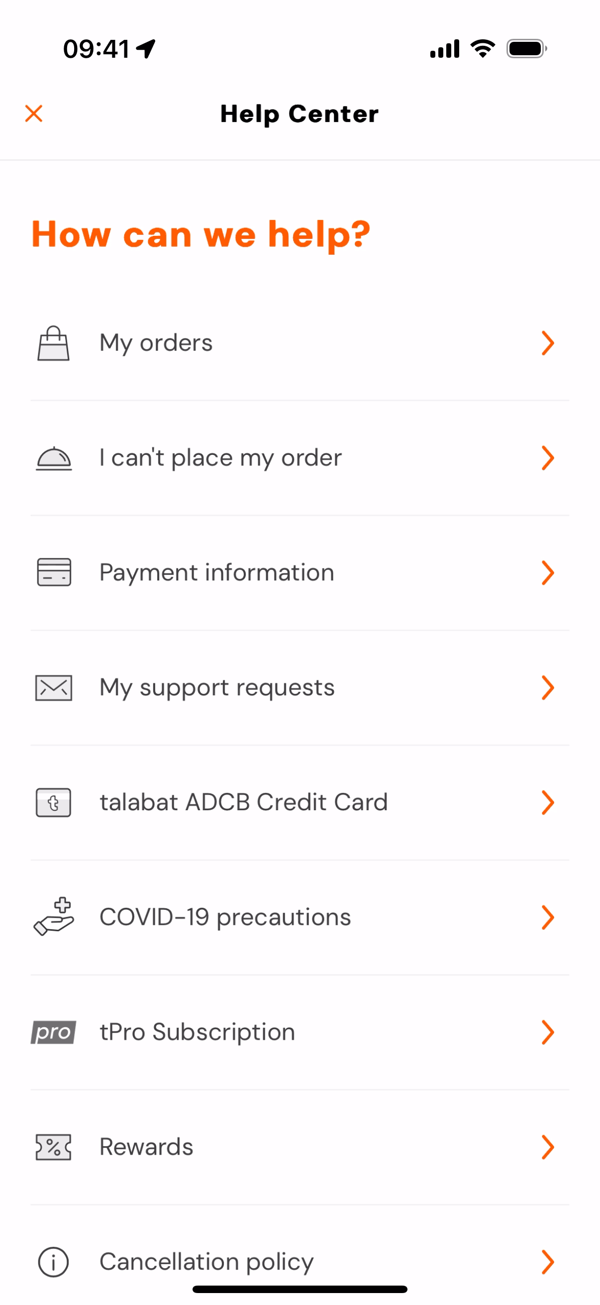 talabat iOS Food & Drink interface screenshot 10