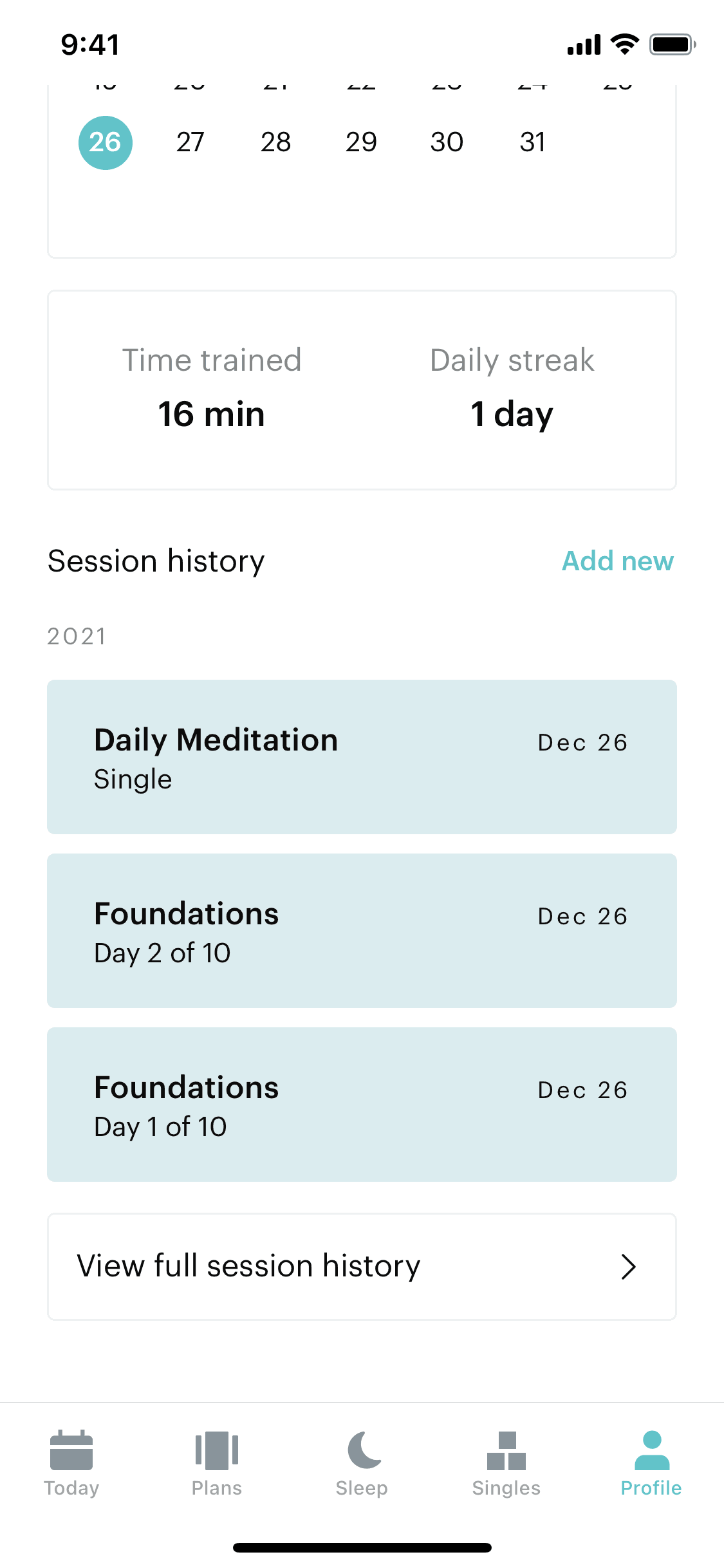 Balance iOS Health & Fitness interface screenshot 19