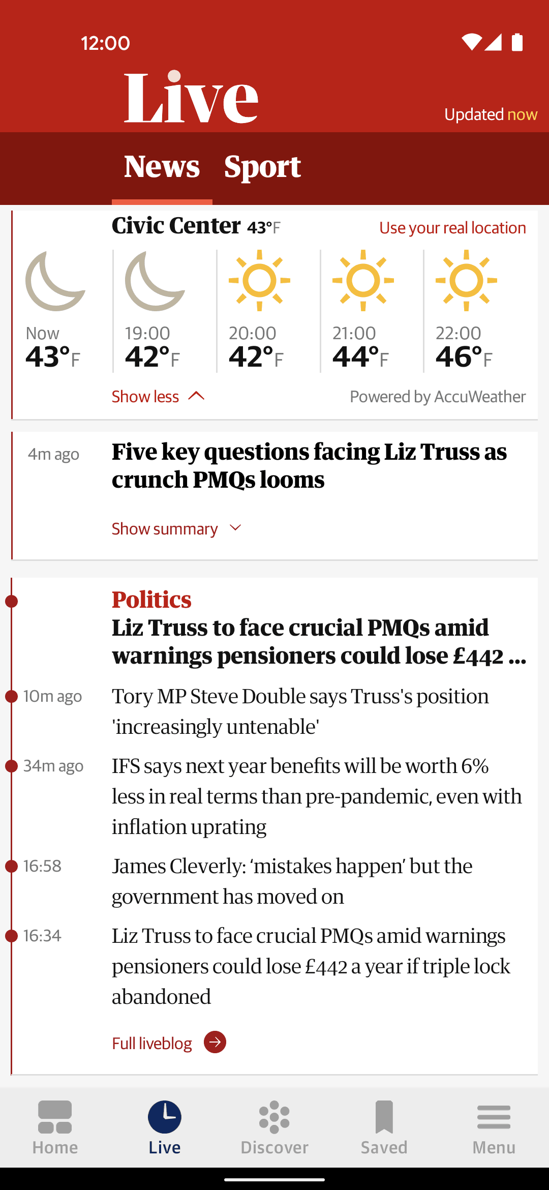The Guardian Android News interface screenshot 5