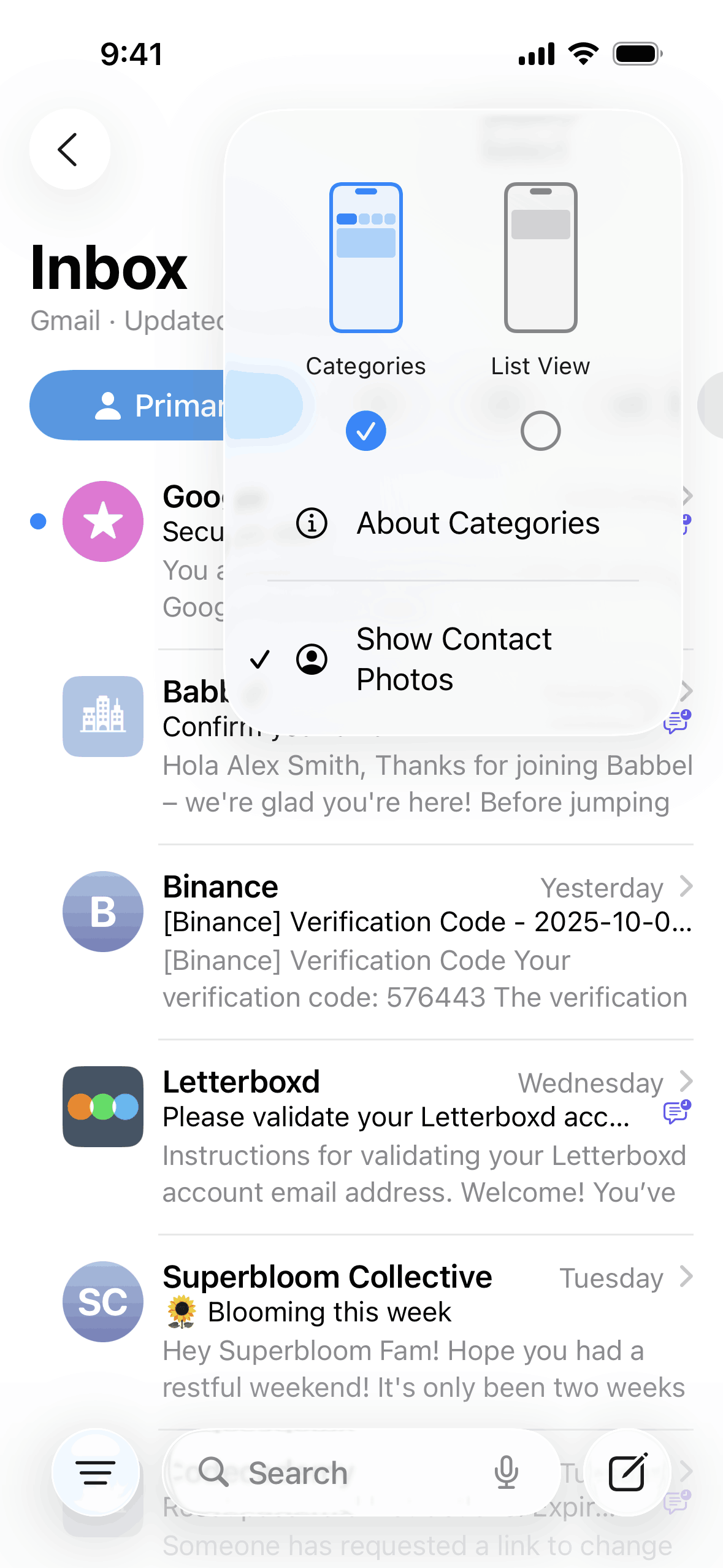 Apple Mail iOS Productivity interface screenshot 9