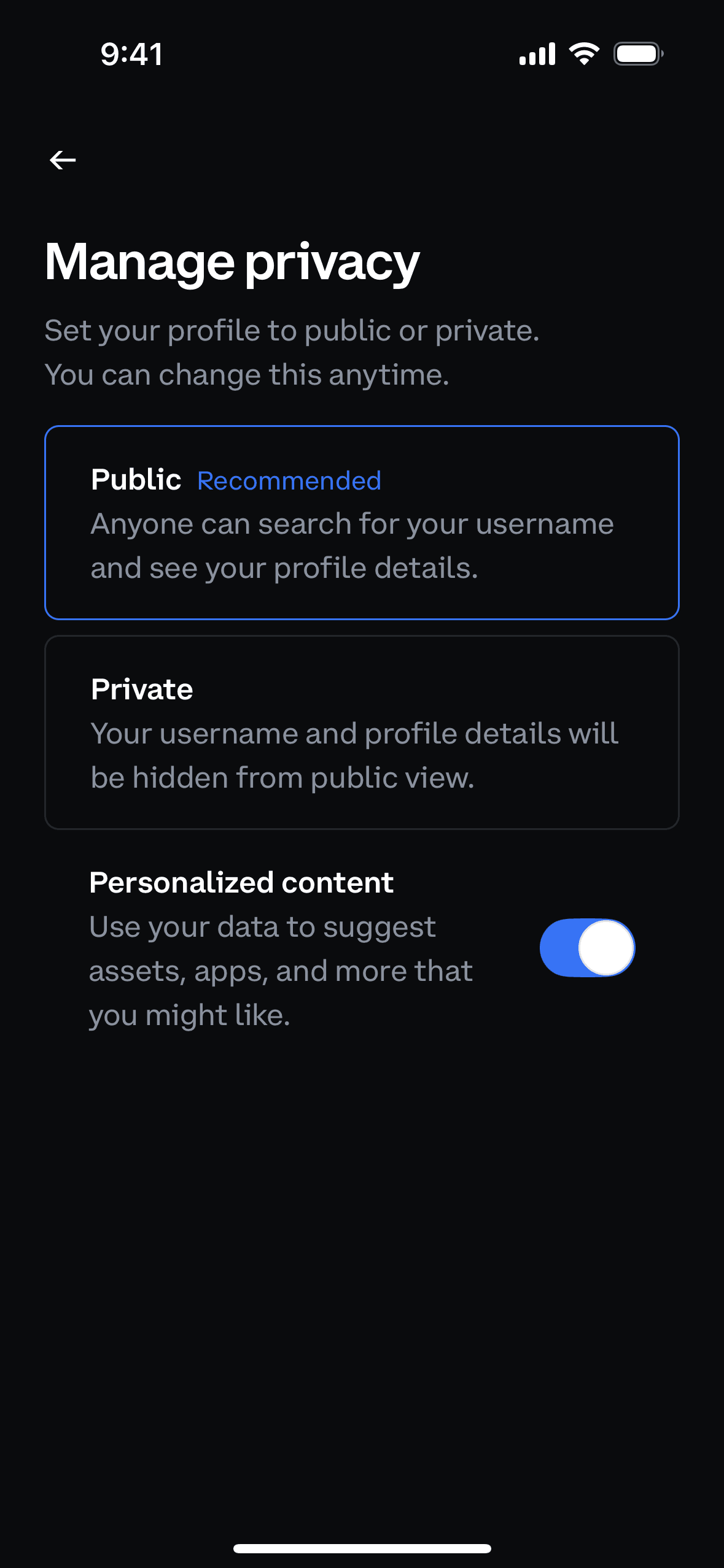 Coinbase Wallet iOS Finance interface screenshot 13