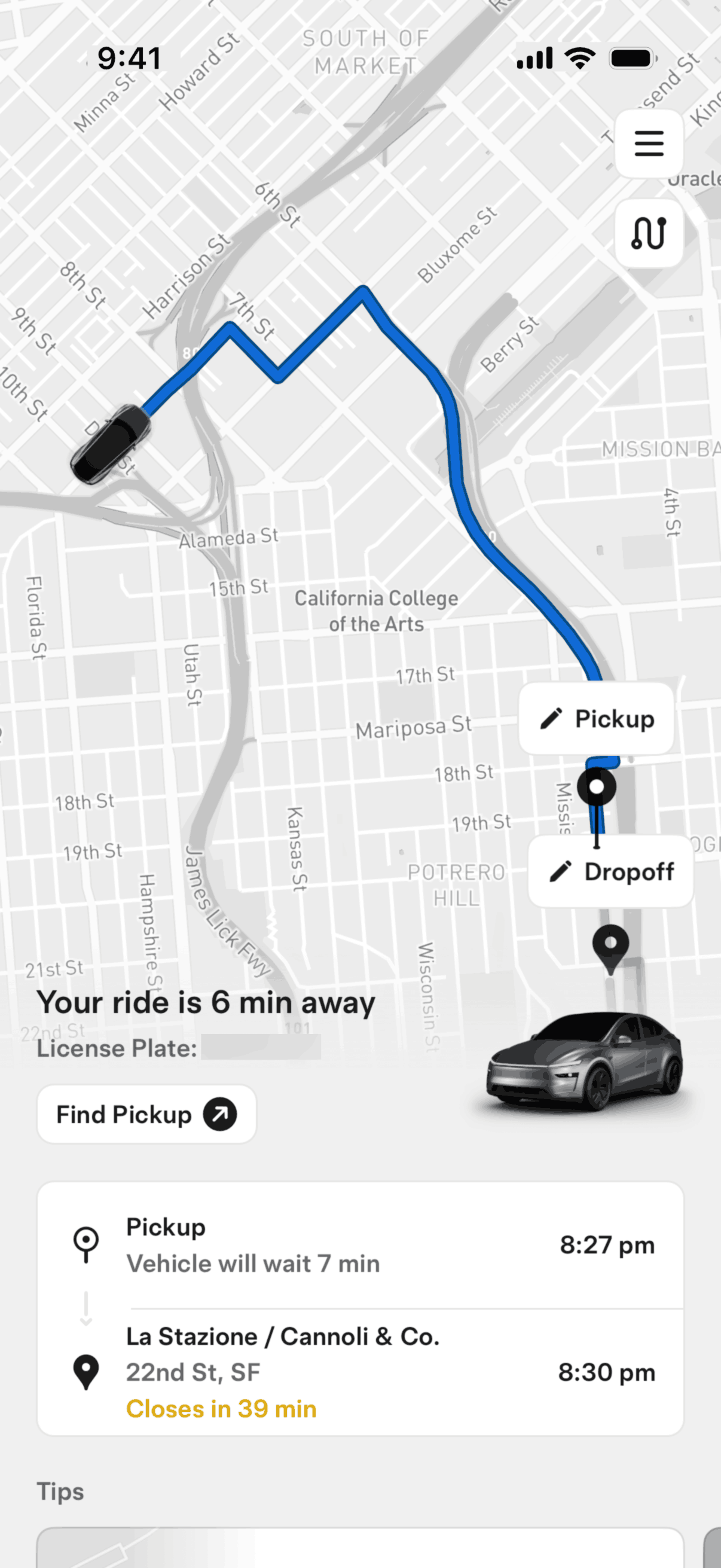 Tesla Robotaxi iOS Travel & Transportation interface screenshot 2