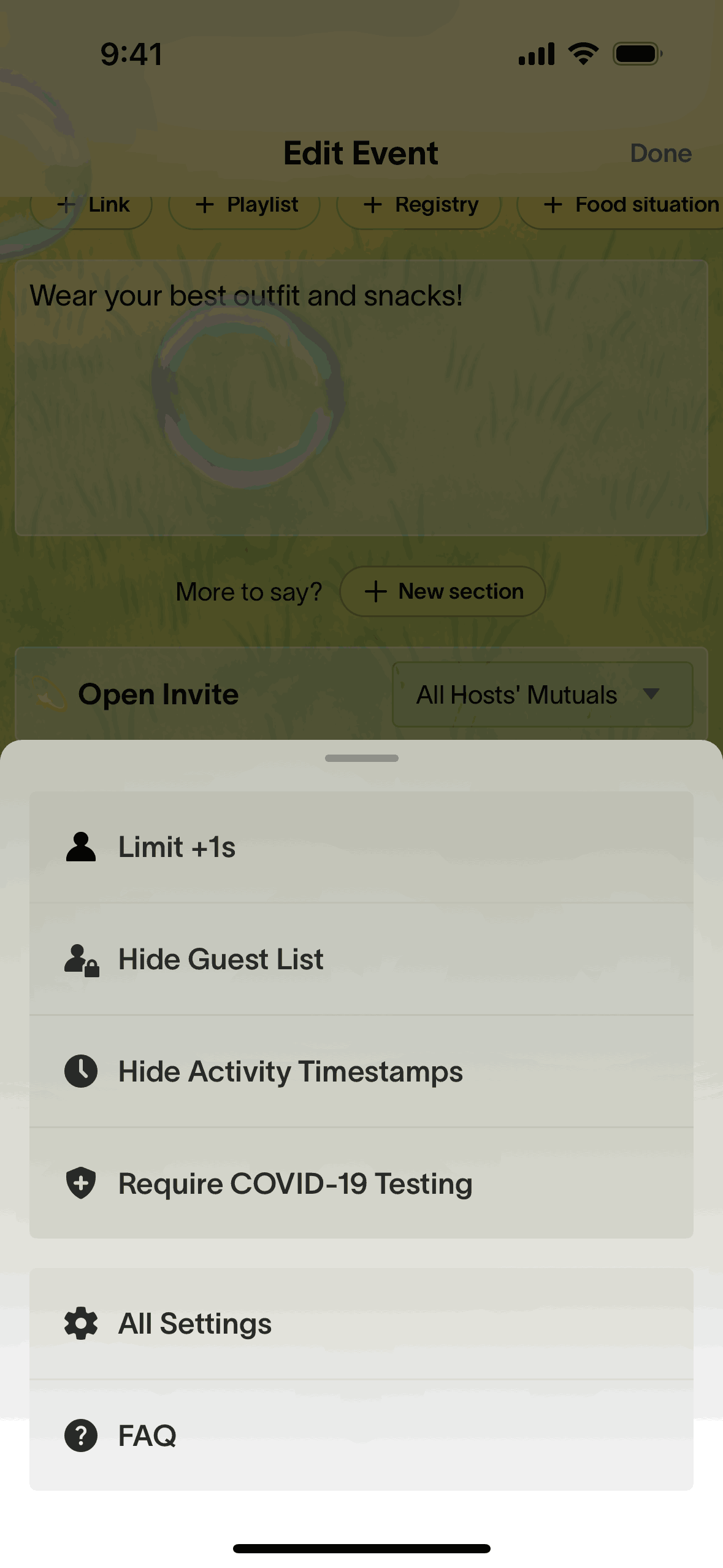 Partiful iOS Lifestyle interface screenshot 19