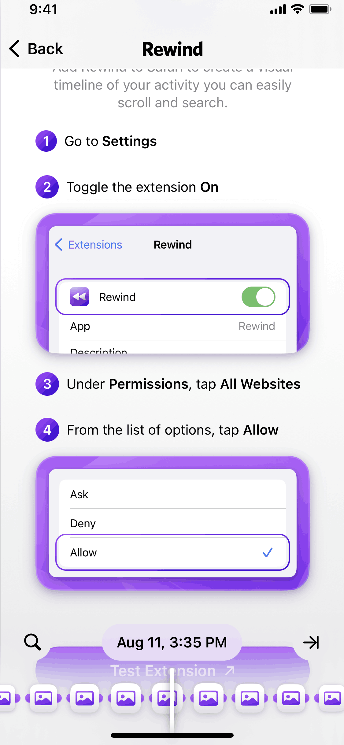Rewind iOS AI interface screenshot 20