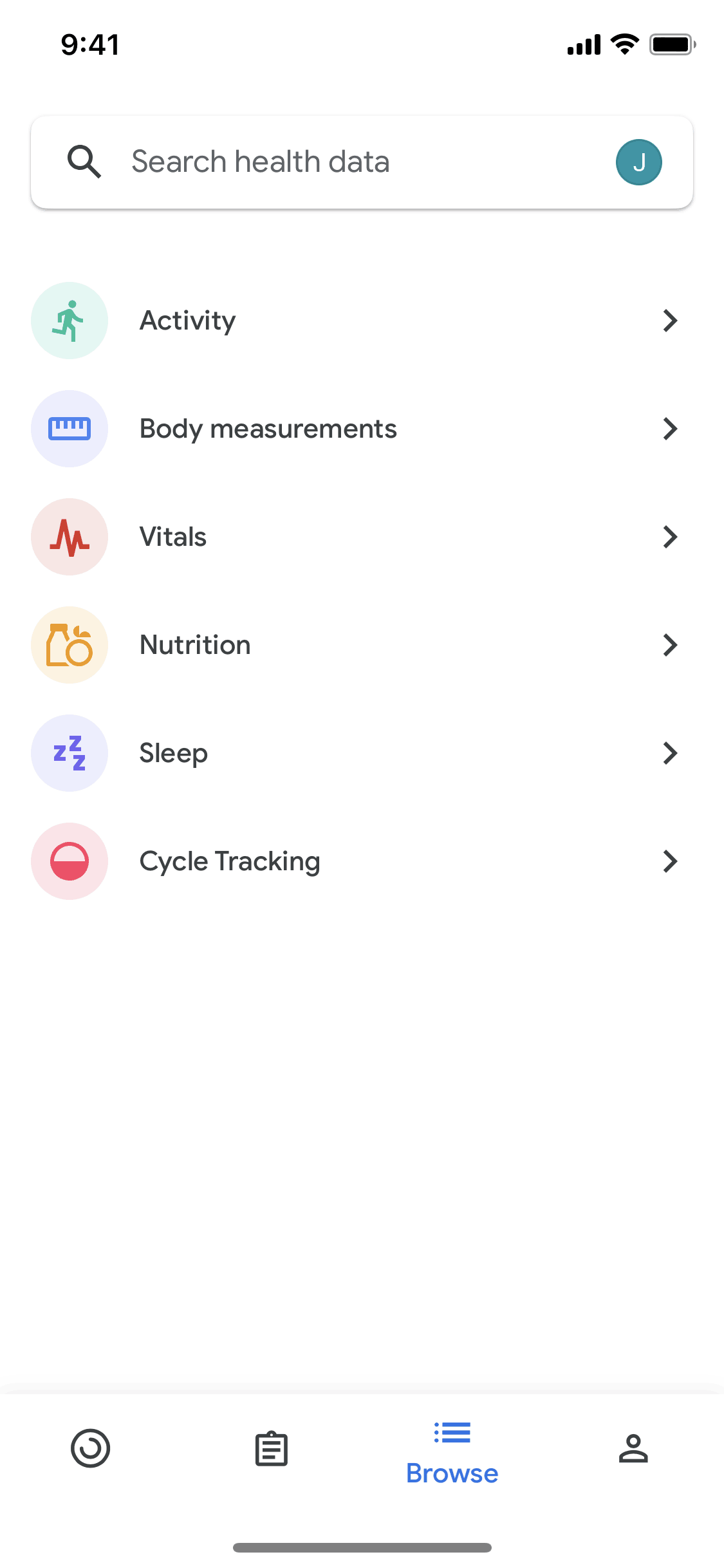 Google Fit iOS Health & Fitness interface screenshot 2